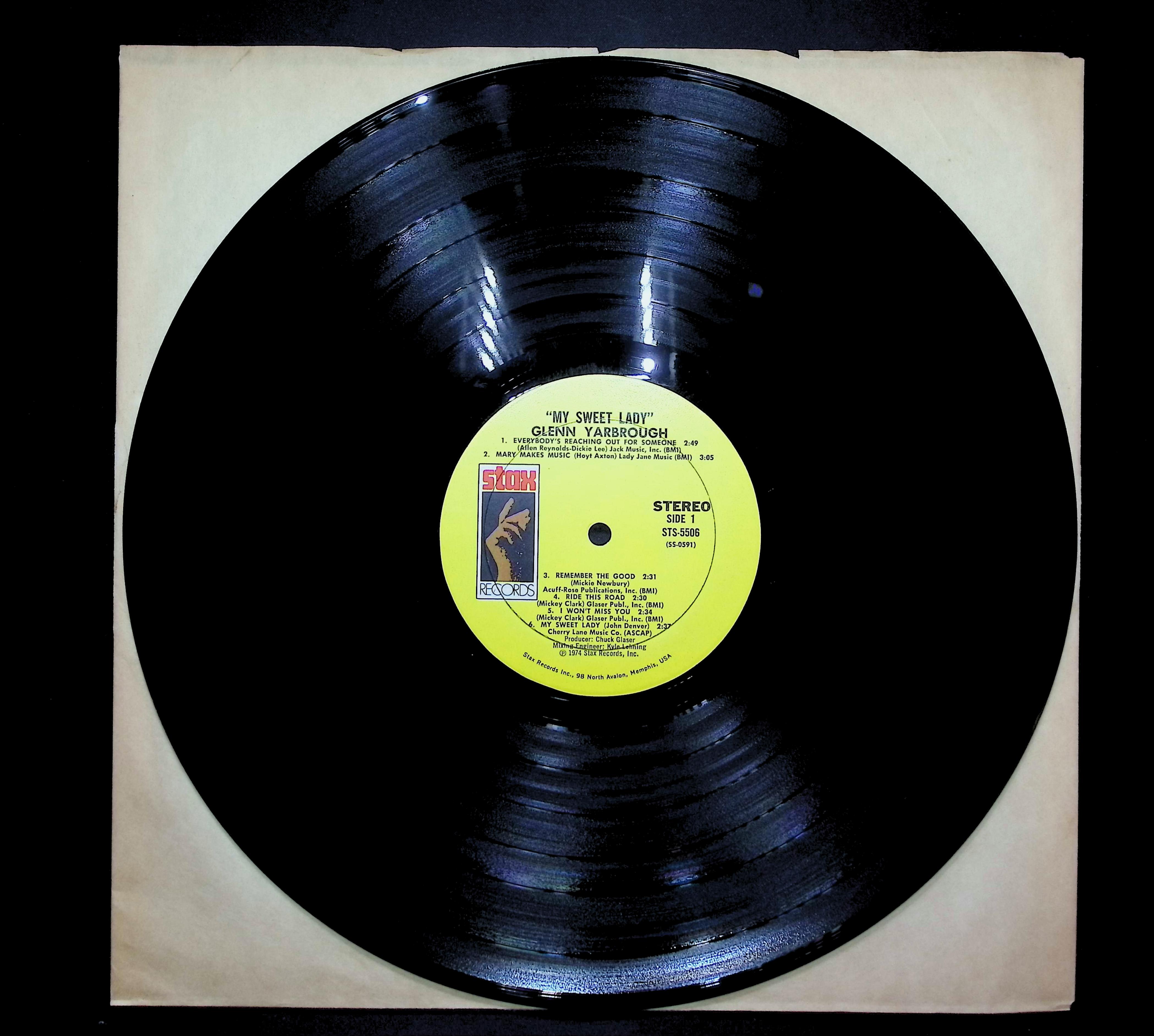 Glenn Yarbrough My Sweet Lady 1974 LP Folk, World, & Country Side 1 & 2