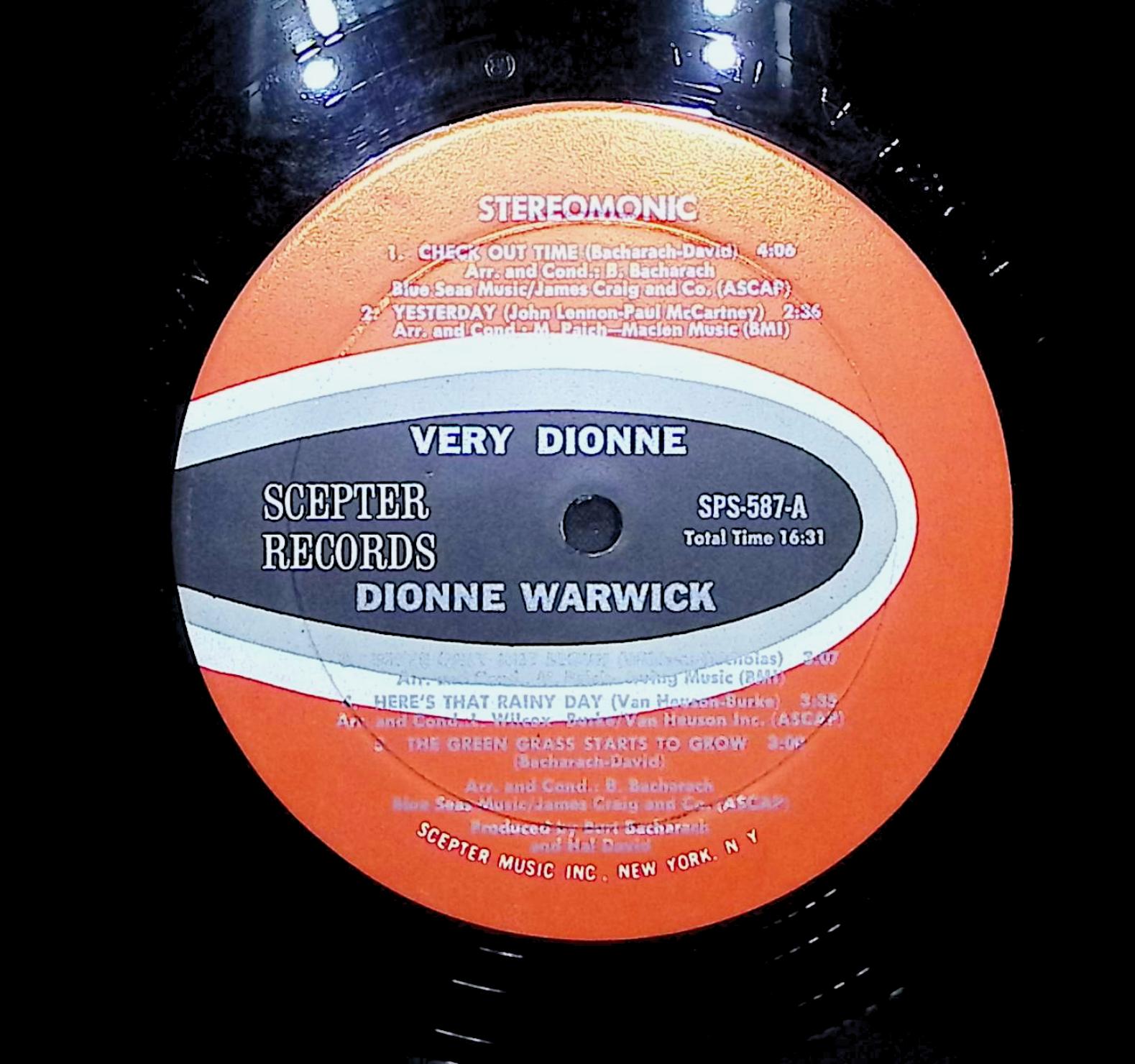 Dionne Warwick Very Dionne 1975 LP Funk / Soul Side A & B  — image 2