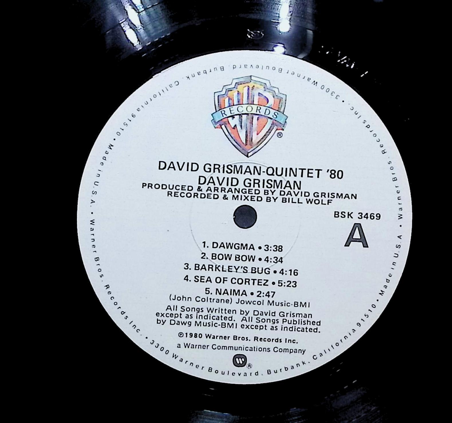 David Grisman Quintet '80 1980 LP Jazz Side A & B — image 2