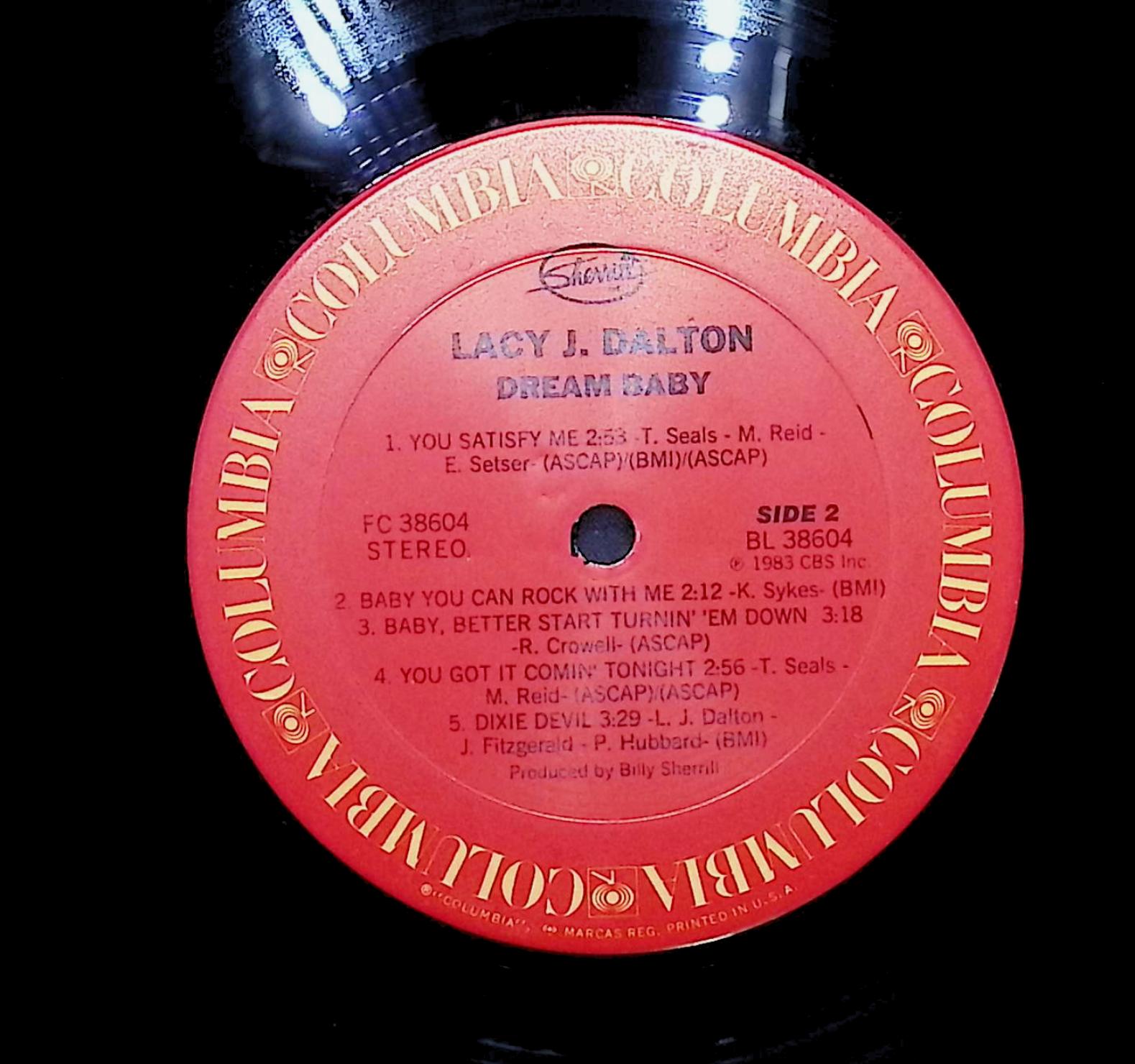 Lacy J. Dalton Dream Baby 1983 LP Folk, World, & Country Side 1 & 2 — image 2