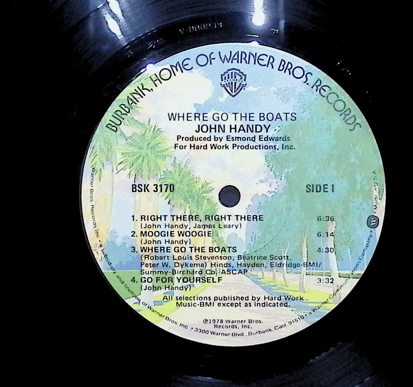 John Handy Where Go The Boats 1978 LP Jazz Side I & II — image 2