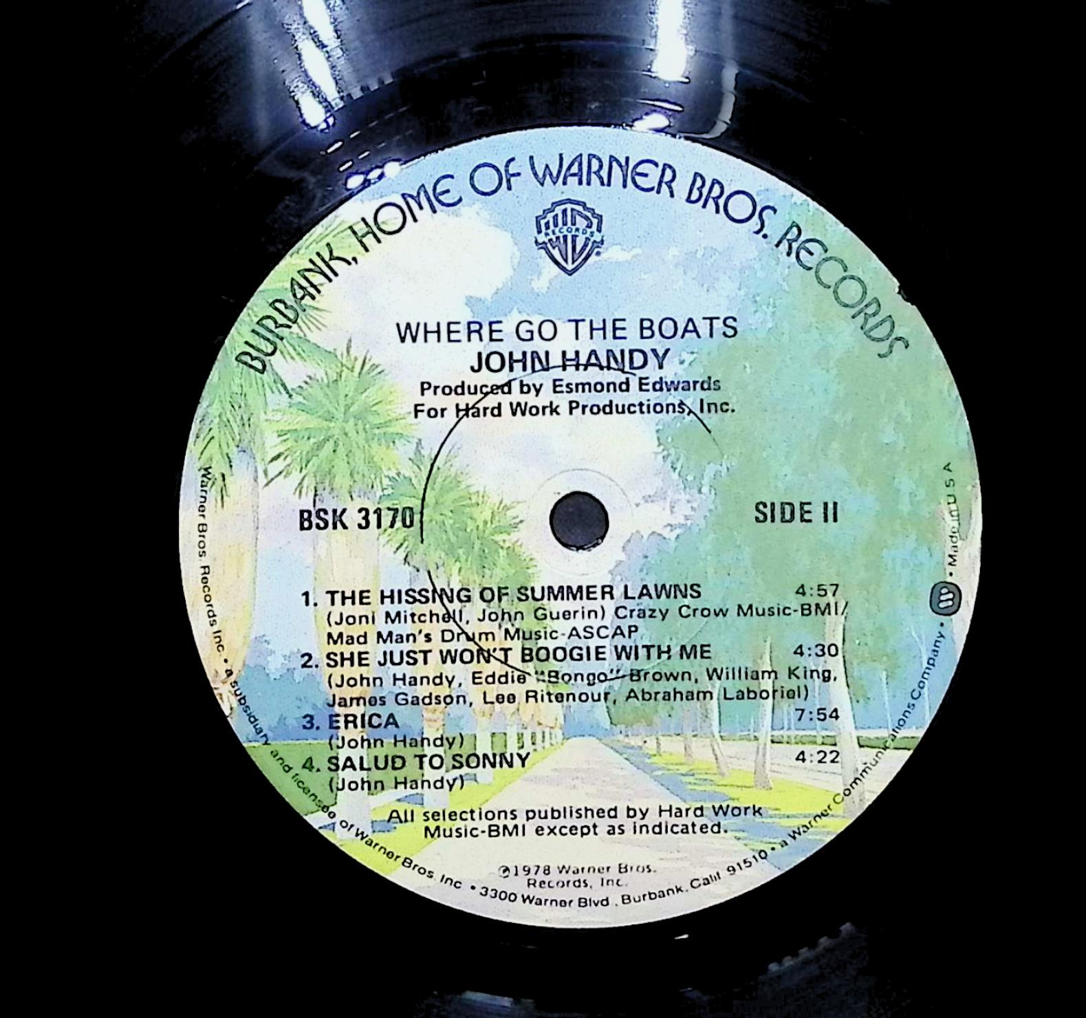 John Handy Where Go The Boats 1978 LP Jazz Side I & II — image 4