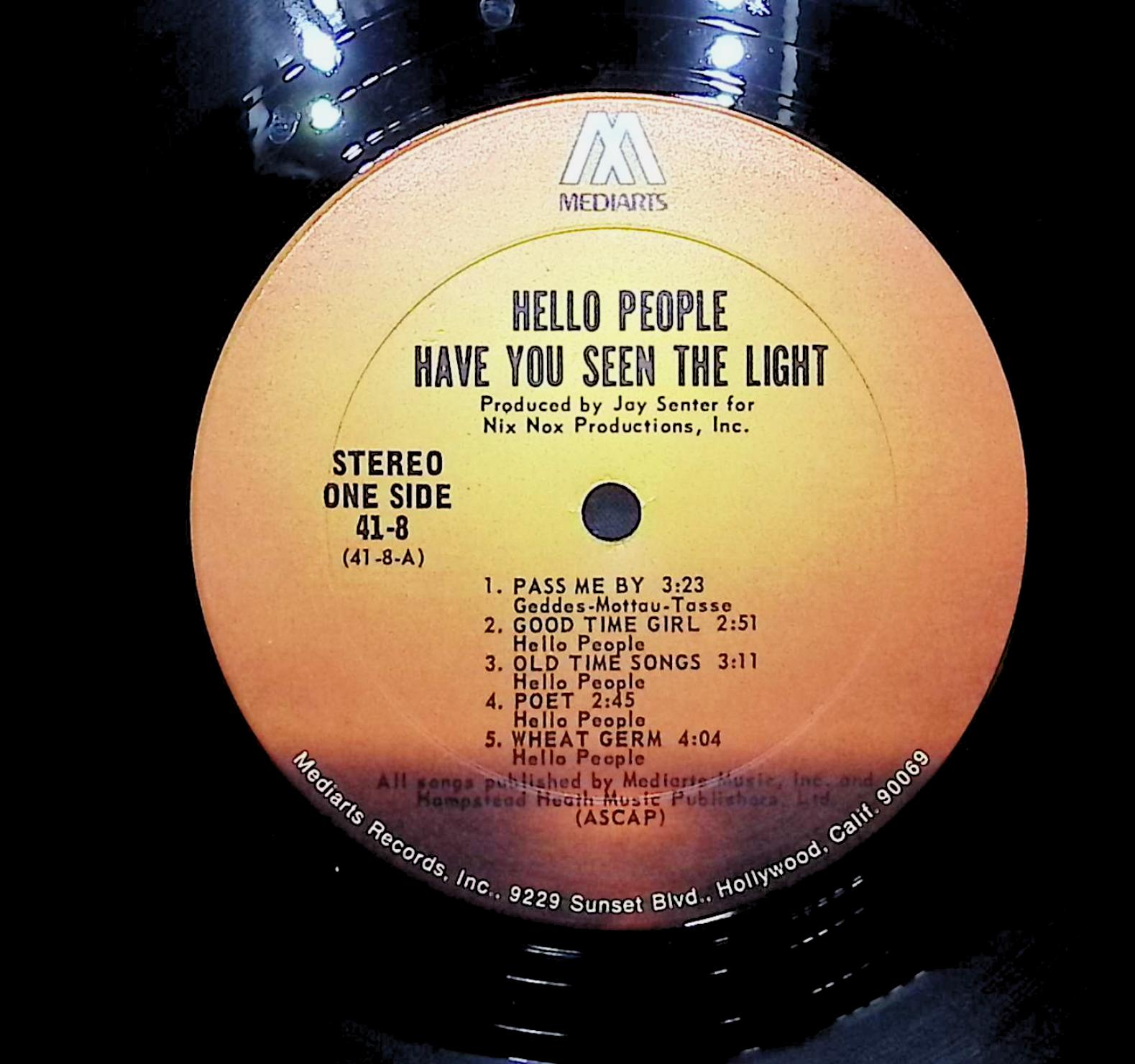 Hello People Have You Seen The Light 1971 LP Rock Side A & B — image 2