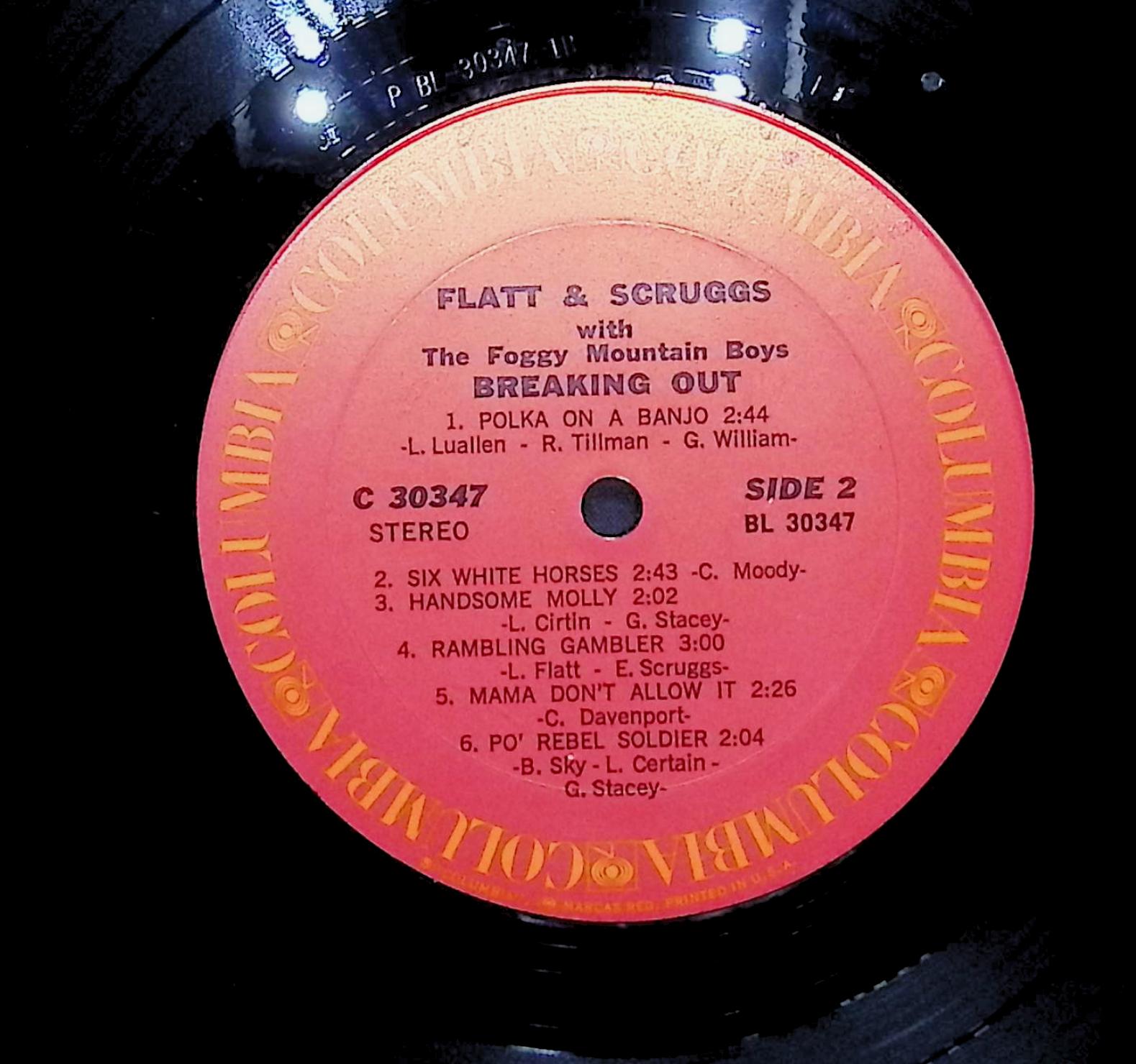 Flatt & Scruggs Breaking Out 1970 LP Folk, World, & Country  — image 2