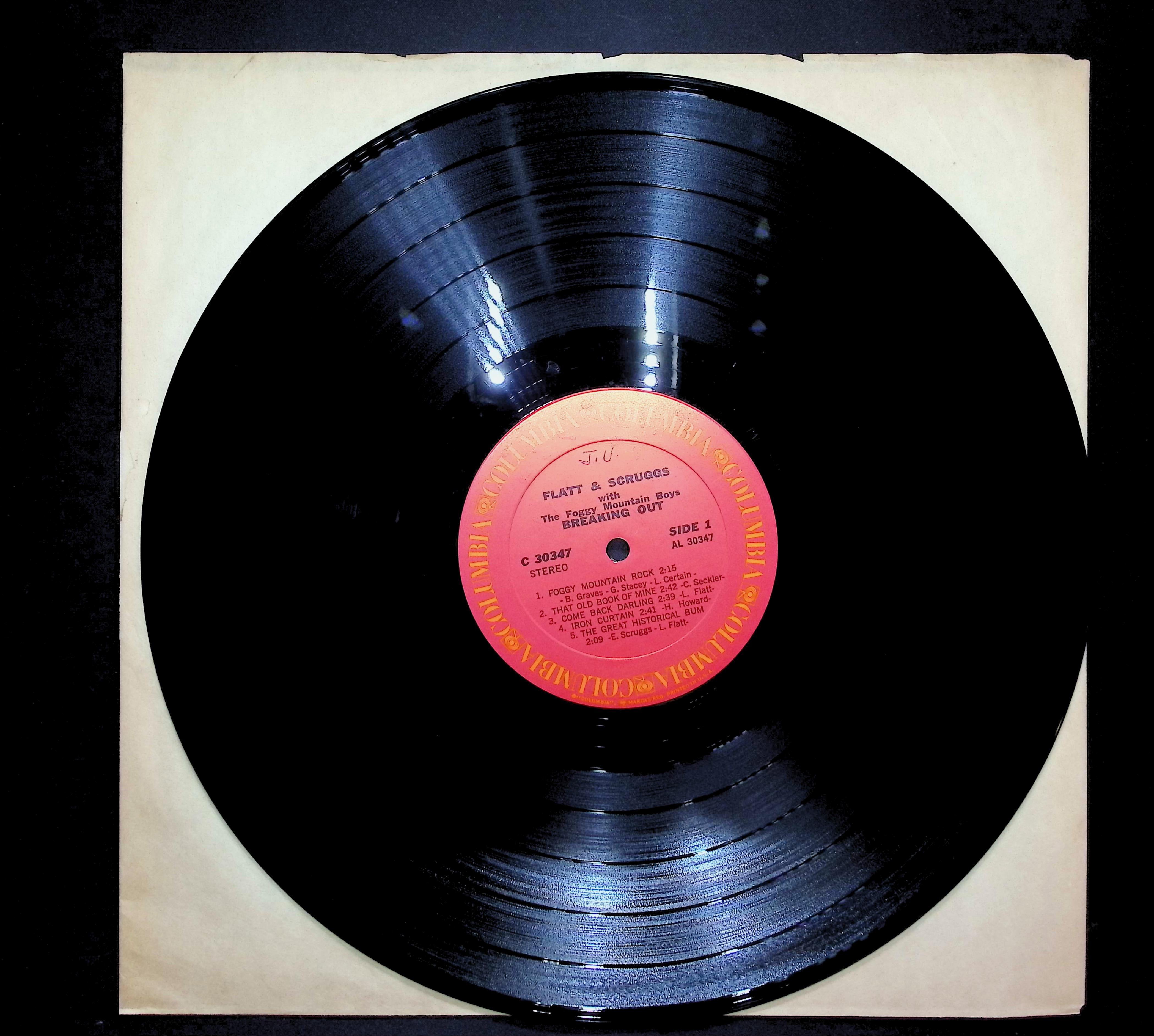 Flatt & Scruggs Breaking Out 1970 LP Folk, World, & Country  — image 3