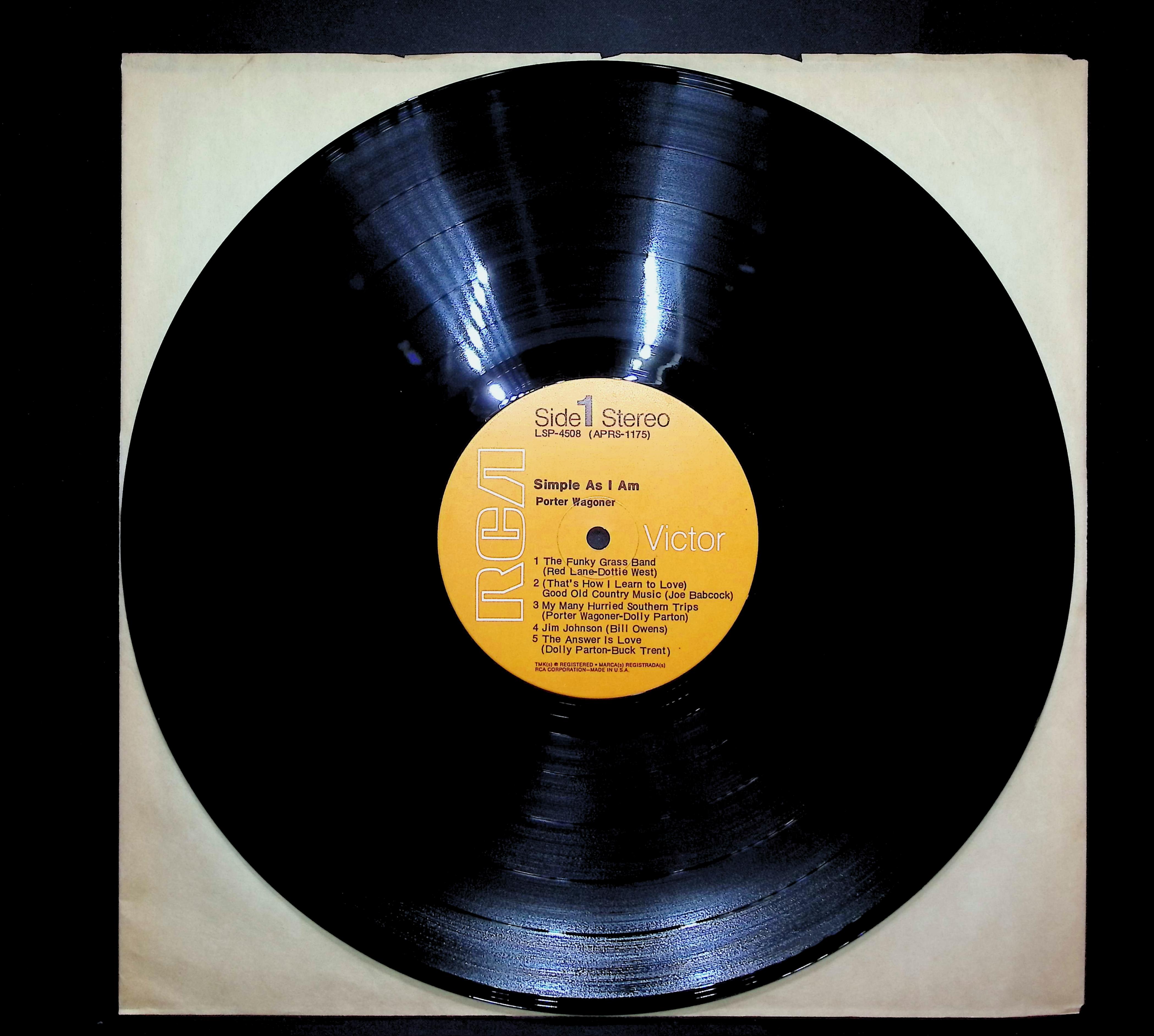 Porter Wagoner Simple As I Am 1971 LP Folk, World, & Country