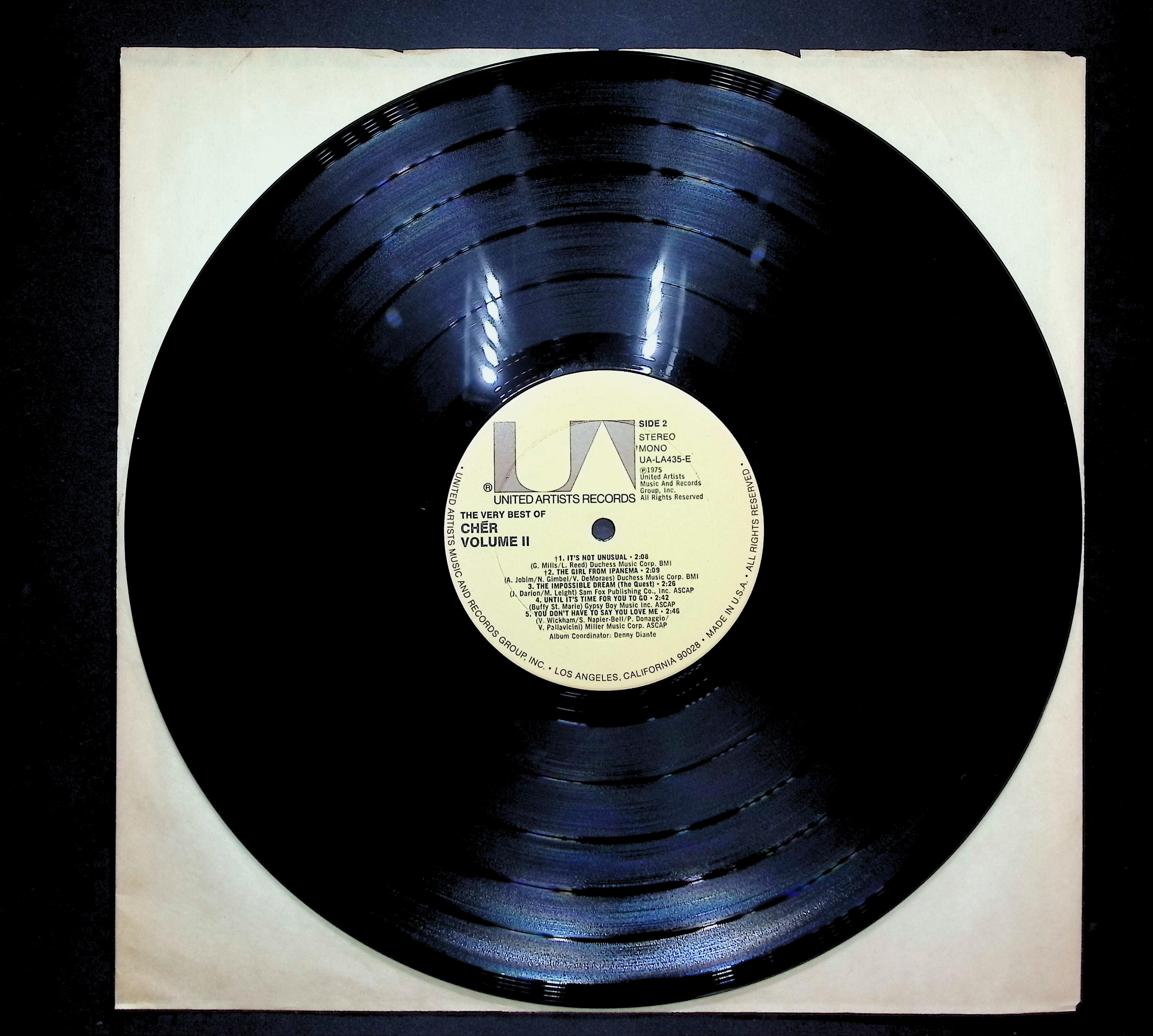 Cher The Very Best Of Cher Vol. 2 1975 LP Rock Sides 1 & 2