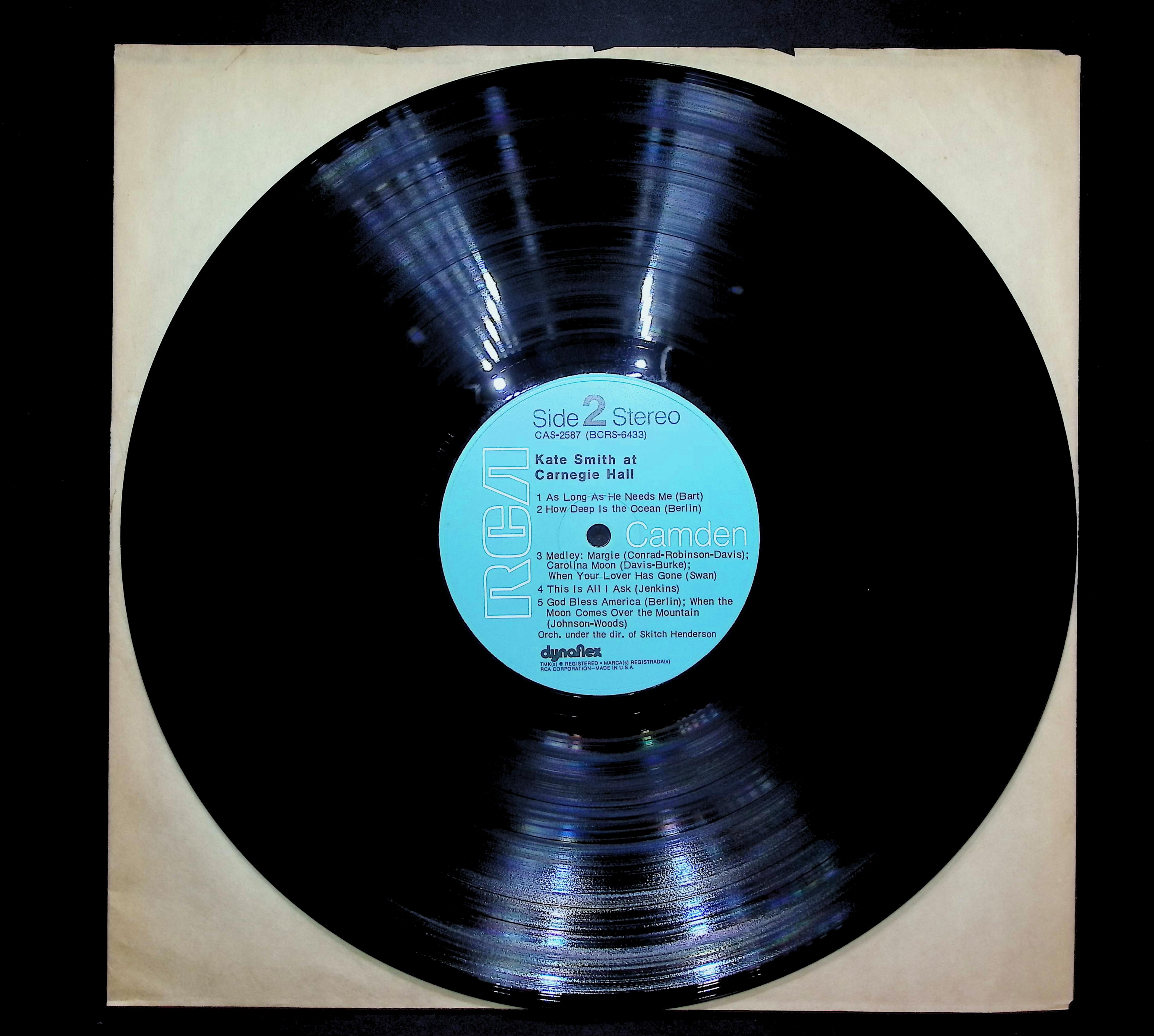 Kate Smith At Carnegie Hall 1973 LP Jazz Side 1 & 2  — image 3