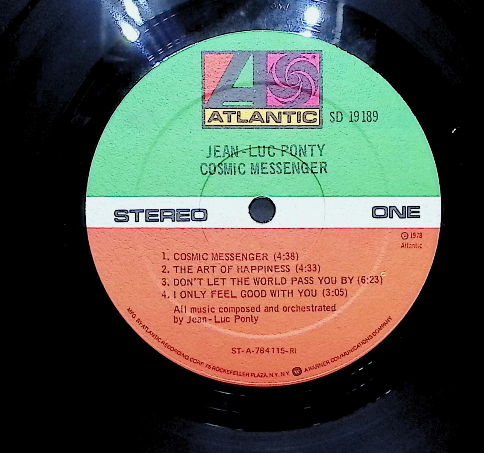 Jean-Luc Ponty Cosmic Messenger 1978 LP Jazz — image 2