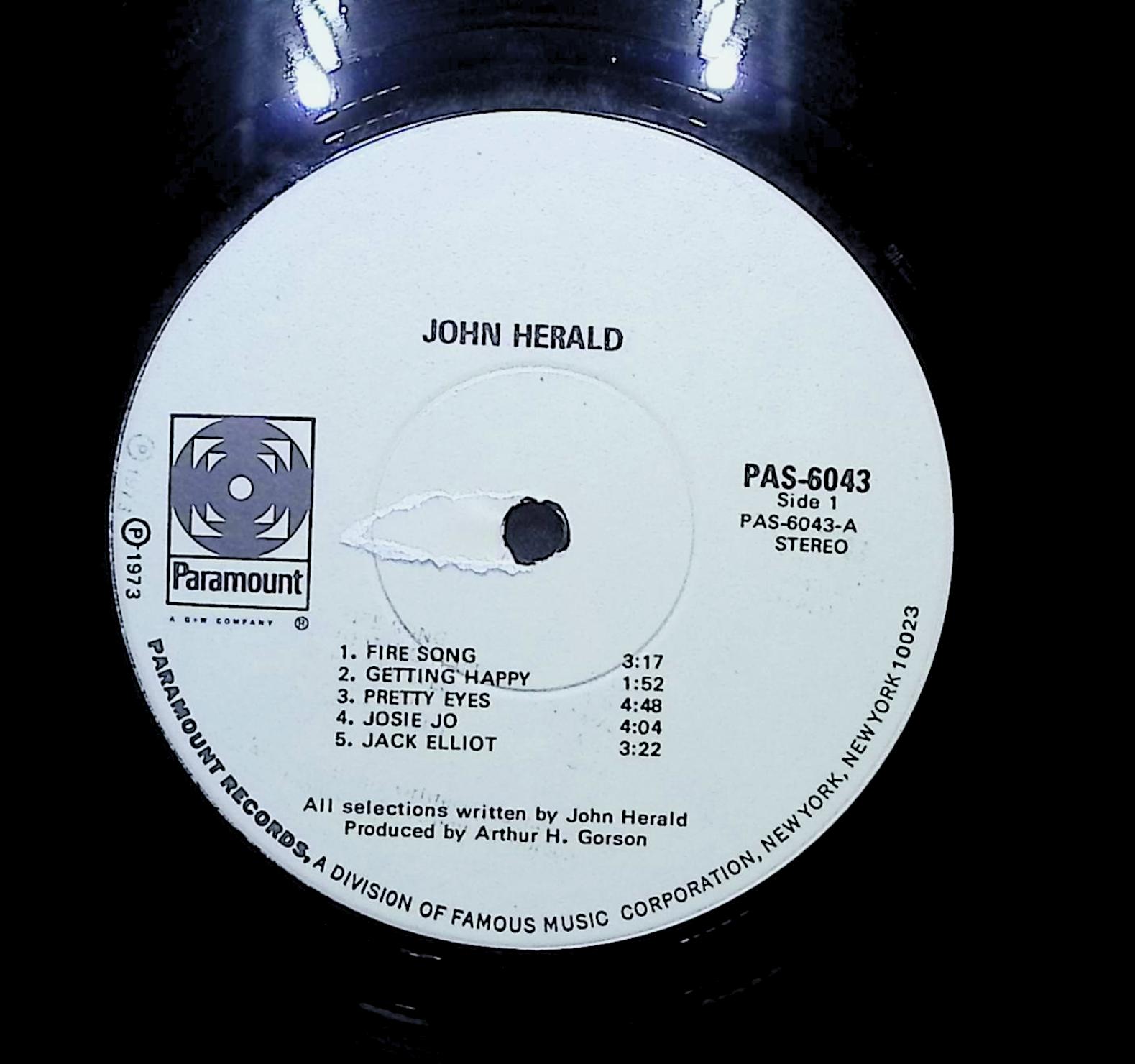 John Herald John Herald 1973 LP Rock Side 1 & 2  — image 2