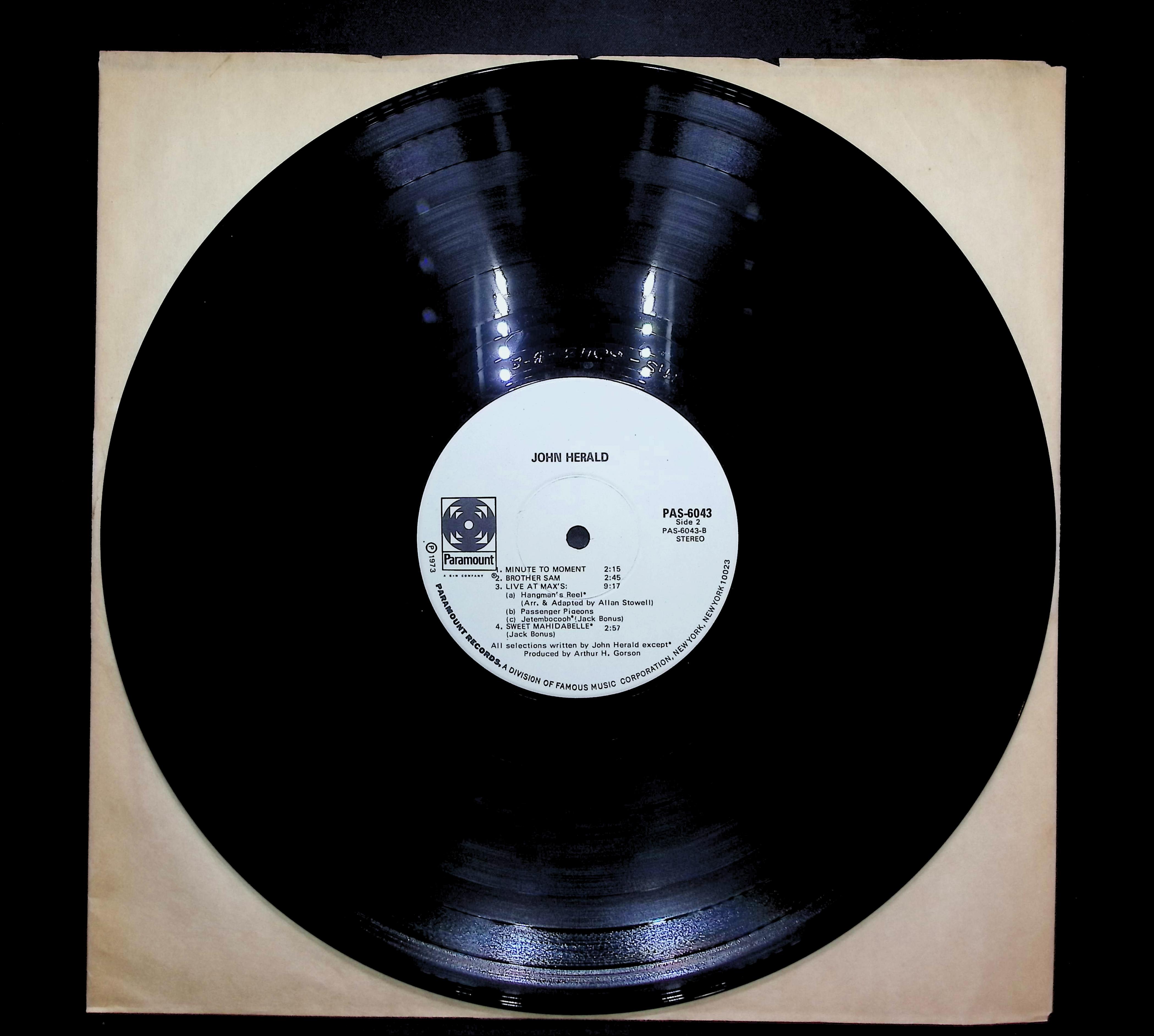 John Herald John Herald 1973 LP Rock Side 1 & 2  — image 3