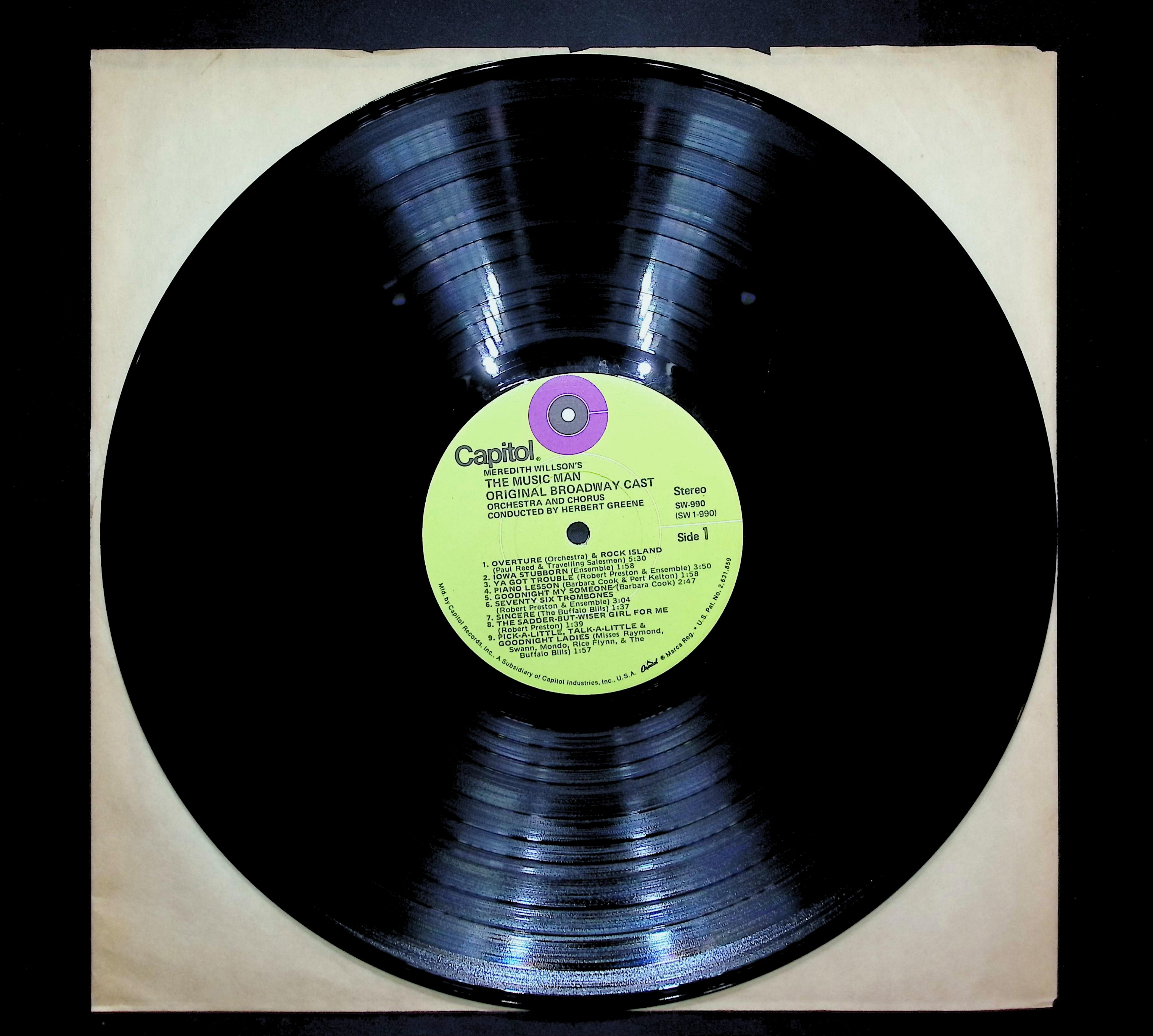 Various Artists The Music Man - Original Cast LP Stage & Screen Side 1 & 2