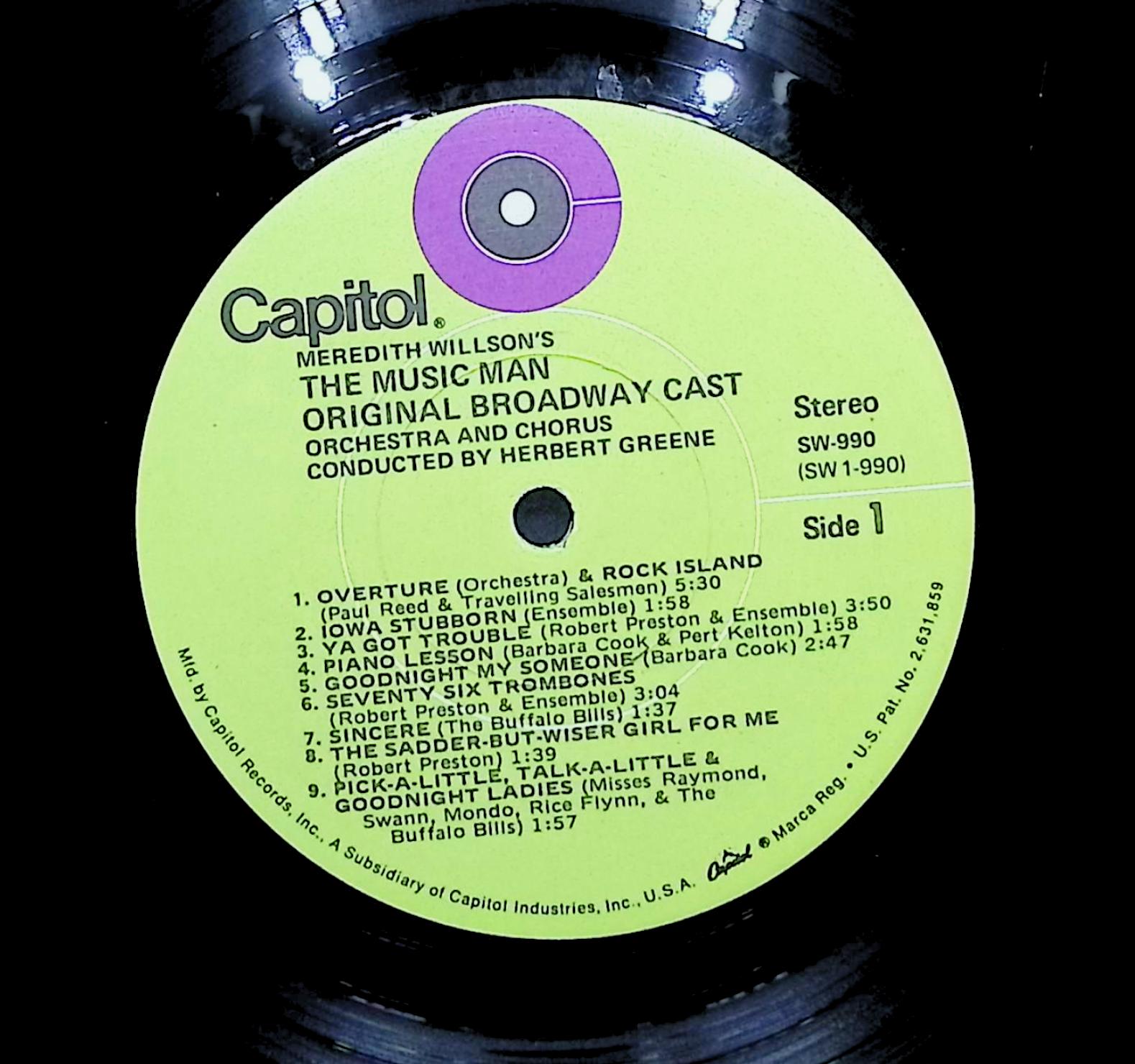 Various Artists The Music Man - Original Cast LP Stage & Screen Side 1 & 2 — image 2