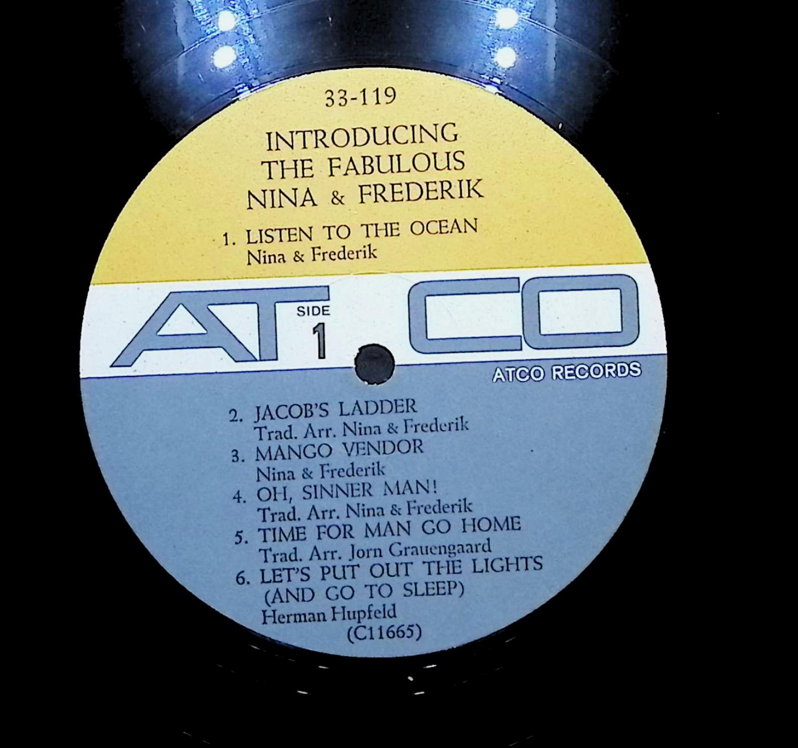 Nina & Frederik Introducing The Fabulous Nina & Frederik 1960 LP Pop Side 1 & 2 — image 2