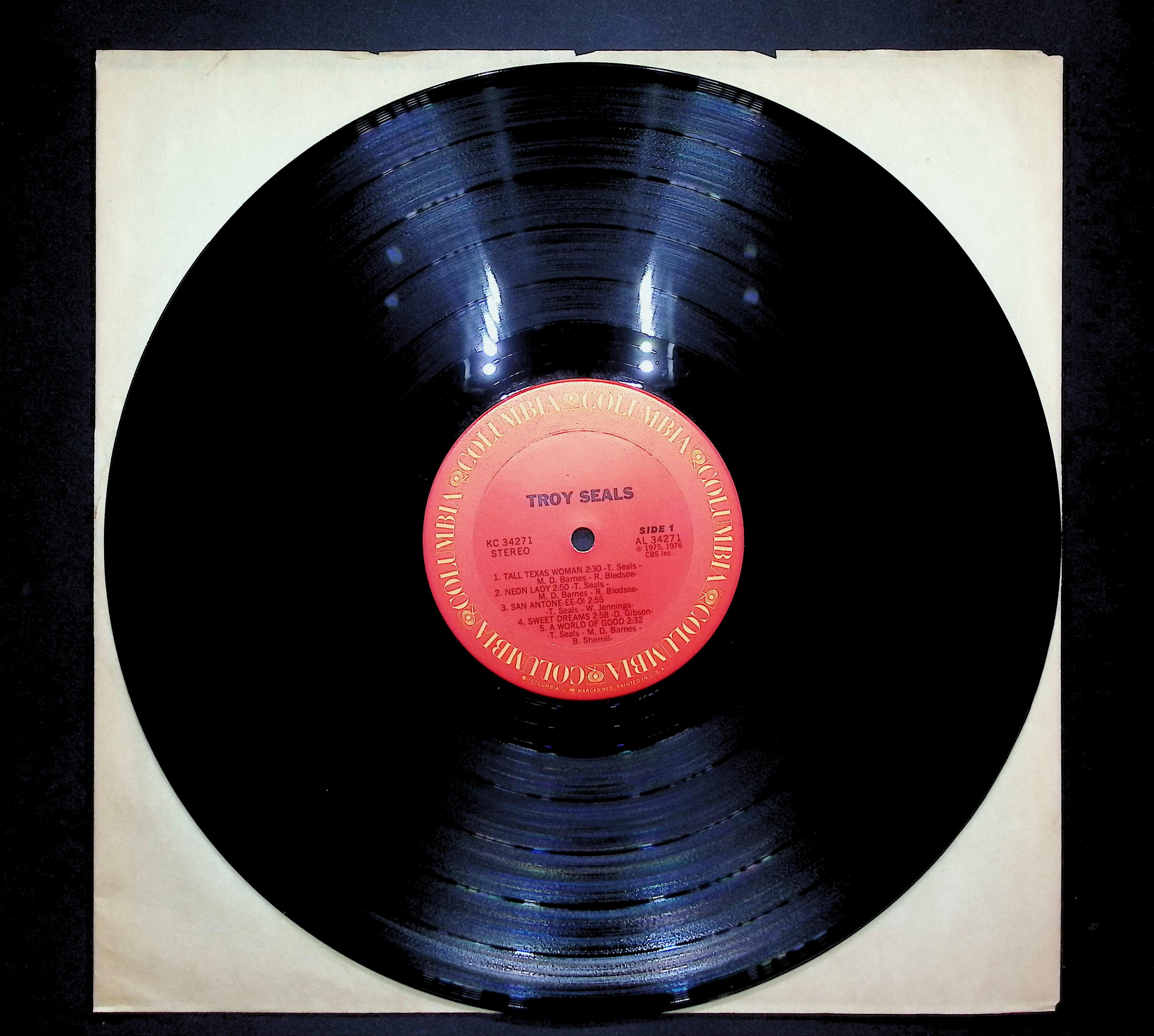 Troy Seals 1976 LP Folk, World, & Country Side 1 & 2