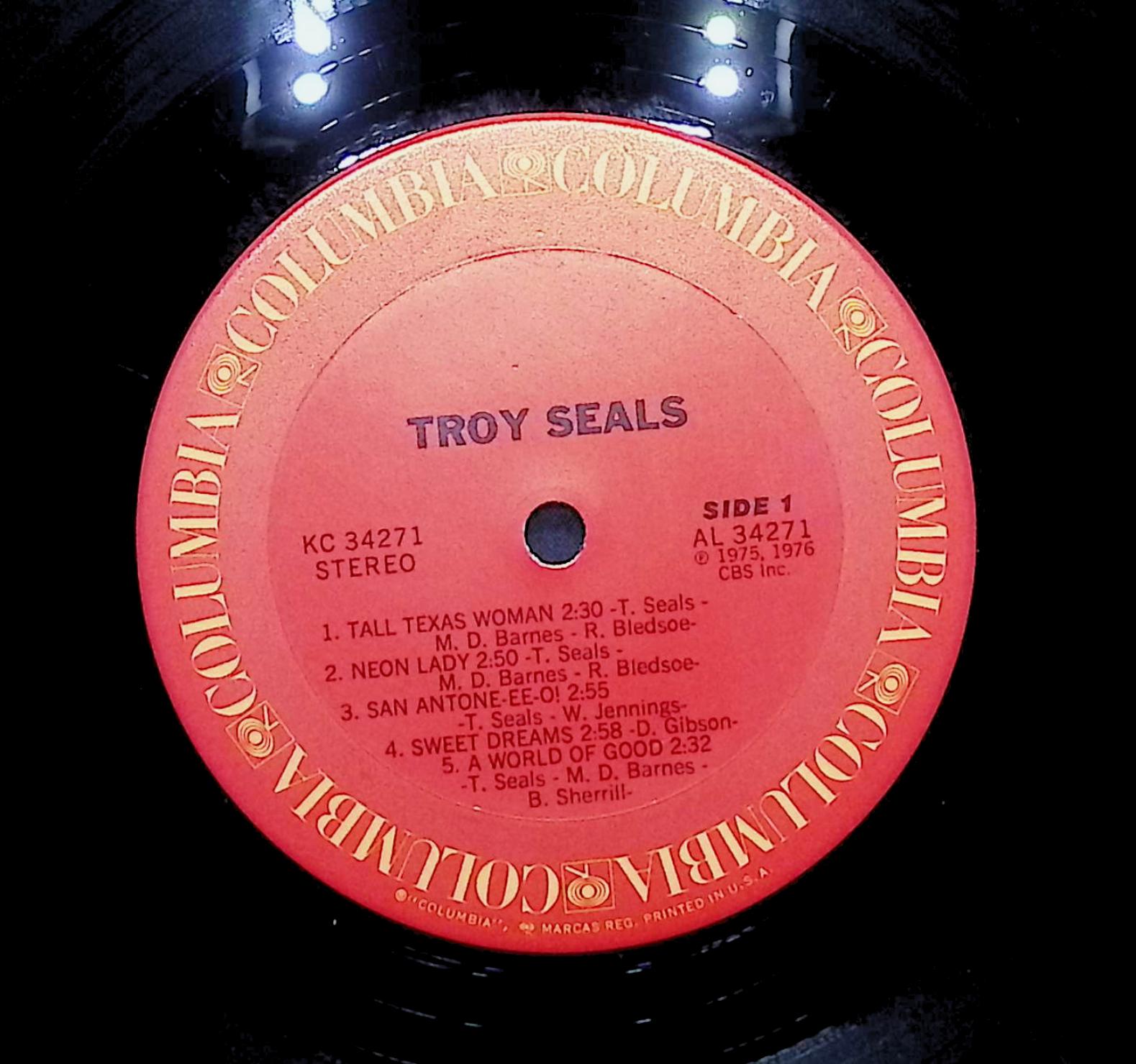 Troy Seals 1976 LP Folk, World, & Country Side 1 & 2 — image 2