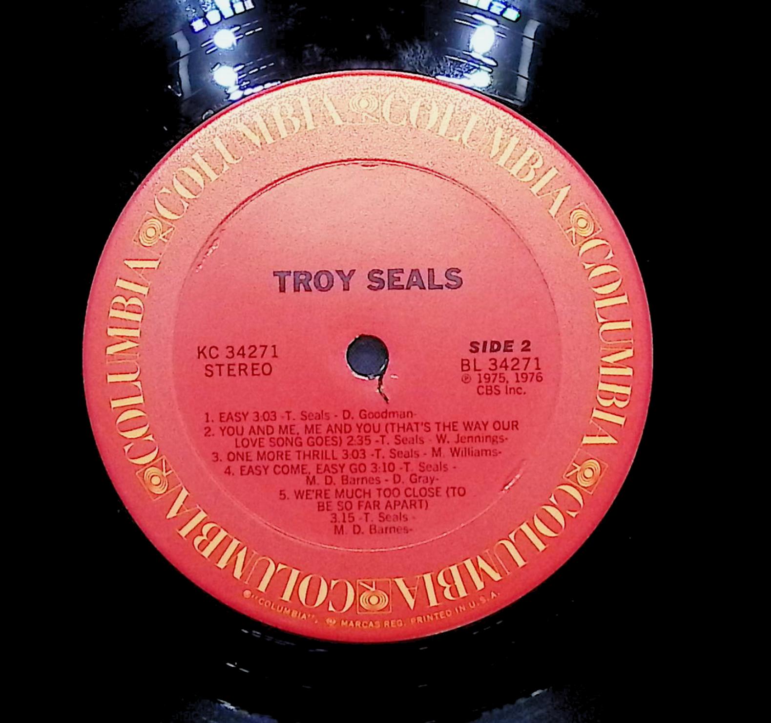 Troy Seals 1976 LP Folk, World, & Country Side 1 & 2 — image 4