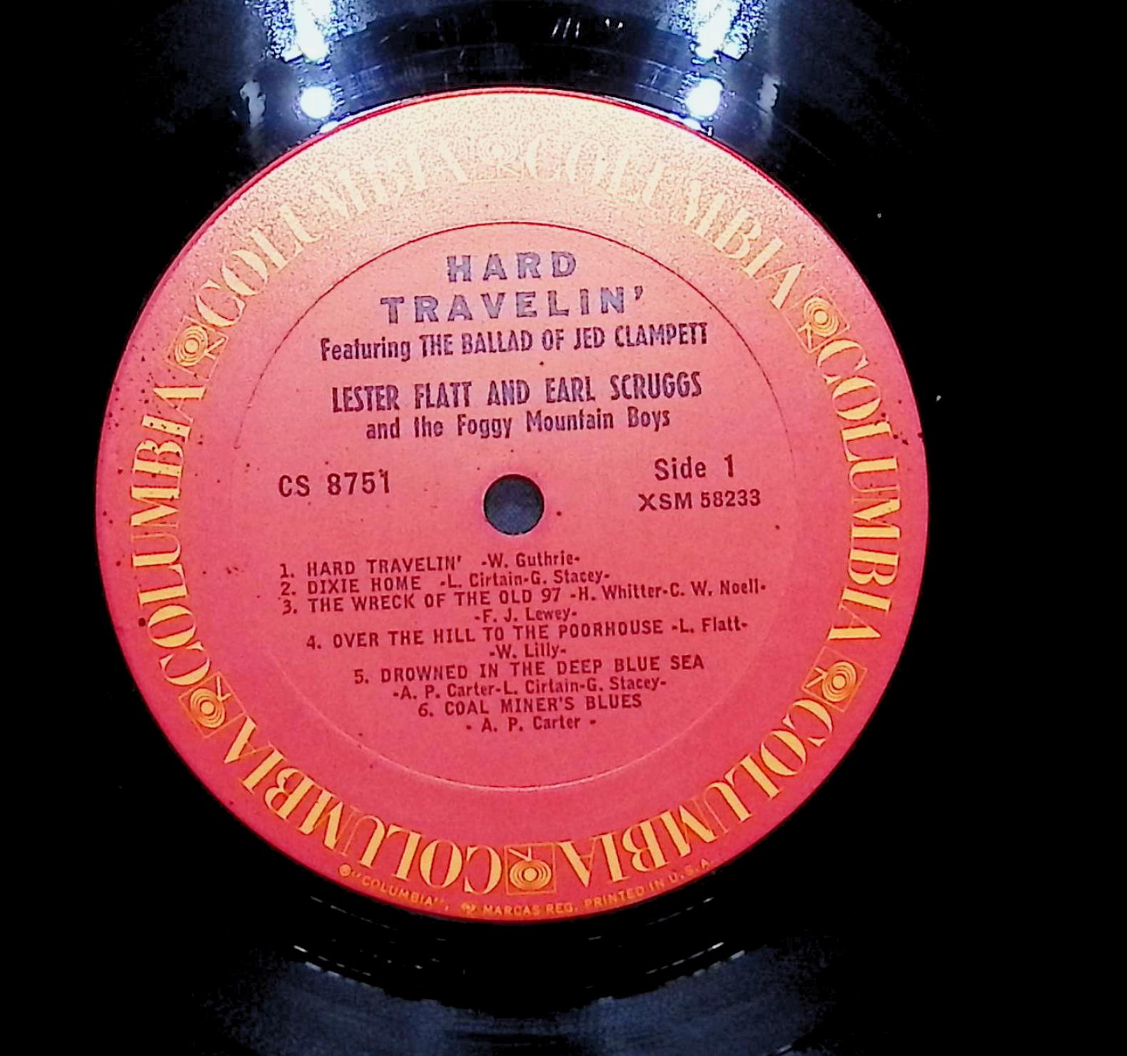 Flatt & Scruggs Hard Travelin' 1963 LP Folk, World, & Country Side 1 & 2 — image 4