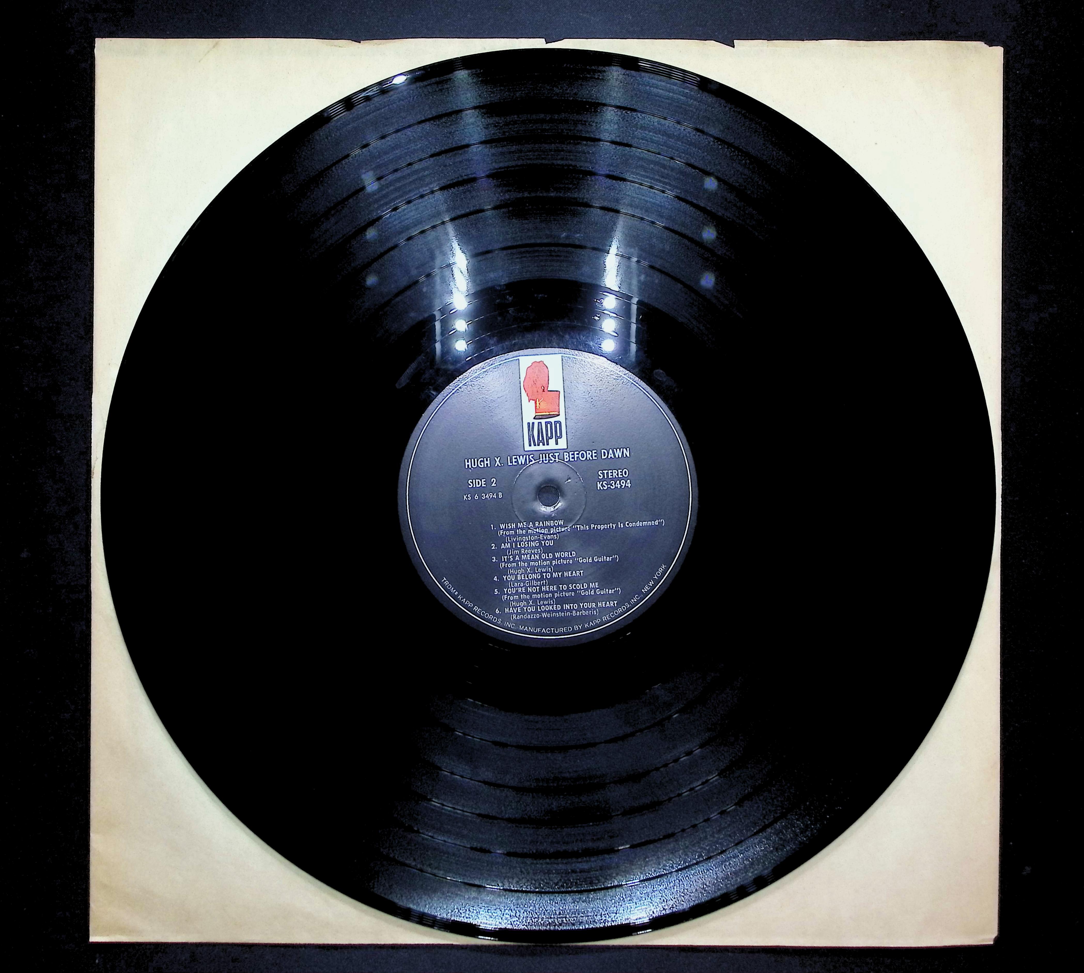 Hugh X. Lewis Just Before Dawn 1966 LP Folk, World, & Country Side 1 & 2
