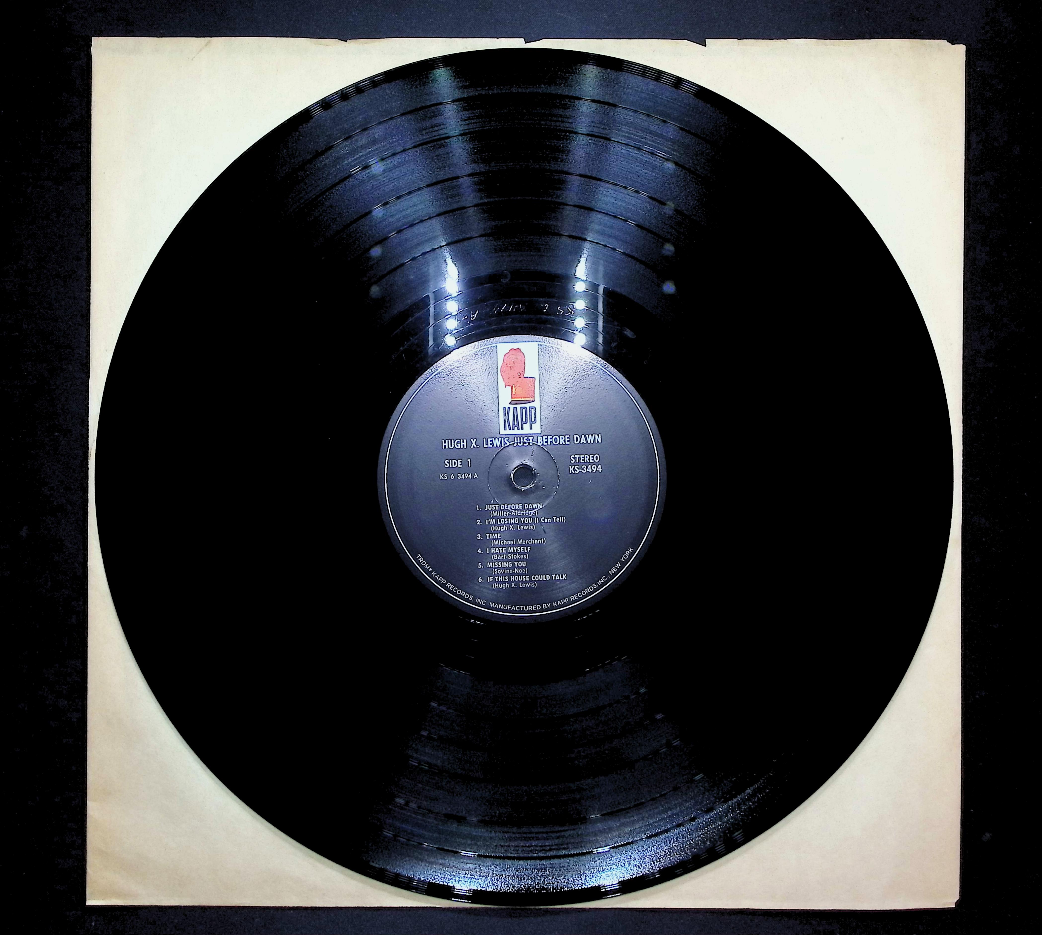 Hugh X. Lewis Just Before Dawn 1966 LP Folk, World, & Country Side 1 & 2  — image 3