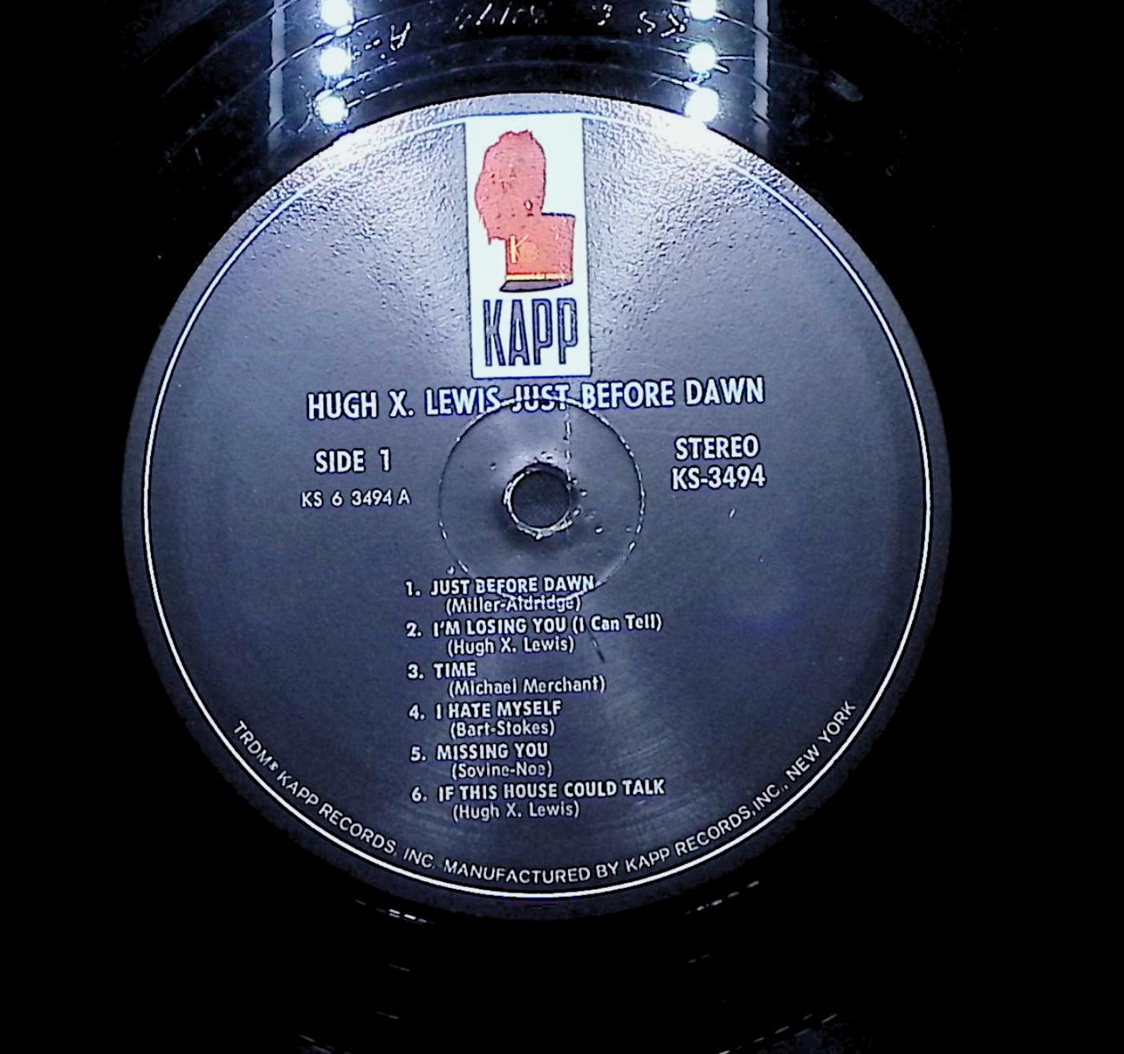 Hugh X. Lewis Just Before Dawn 1966 LP Folk, World, & Country Side 1 & 2  — image 4