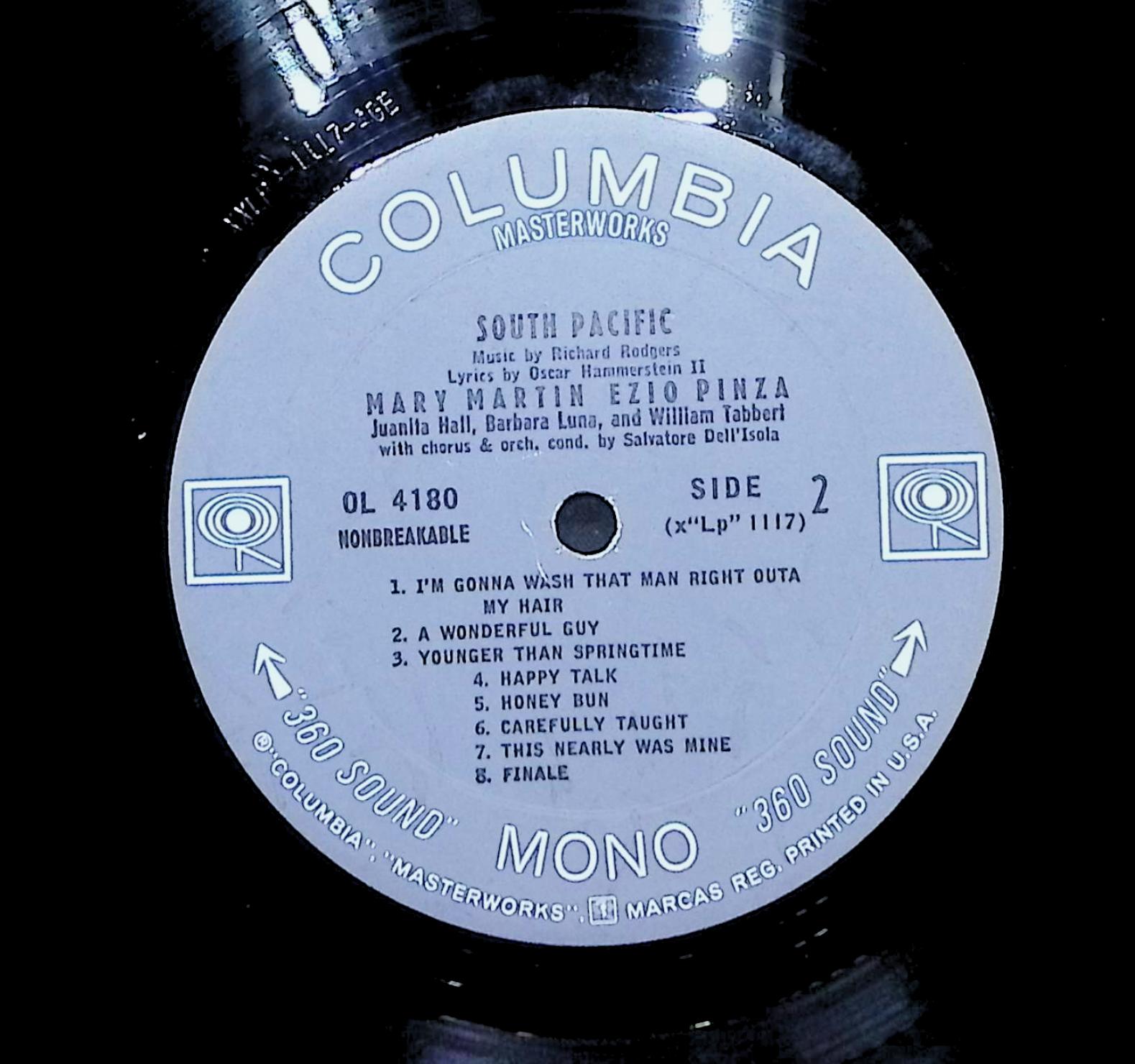 Mary Martin South Pacific 1958 LP Pop Side 1 & 2 — image 2