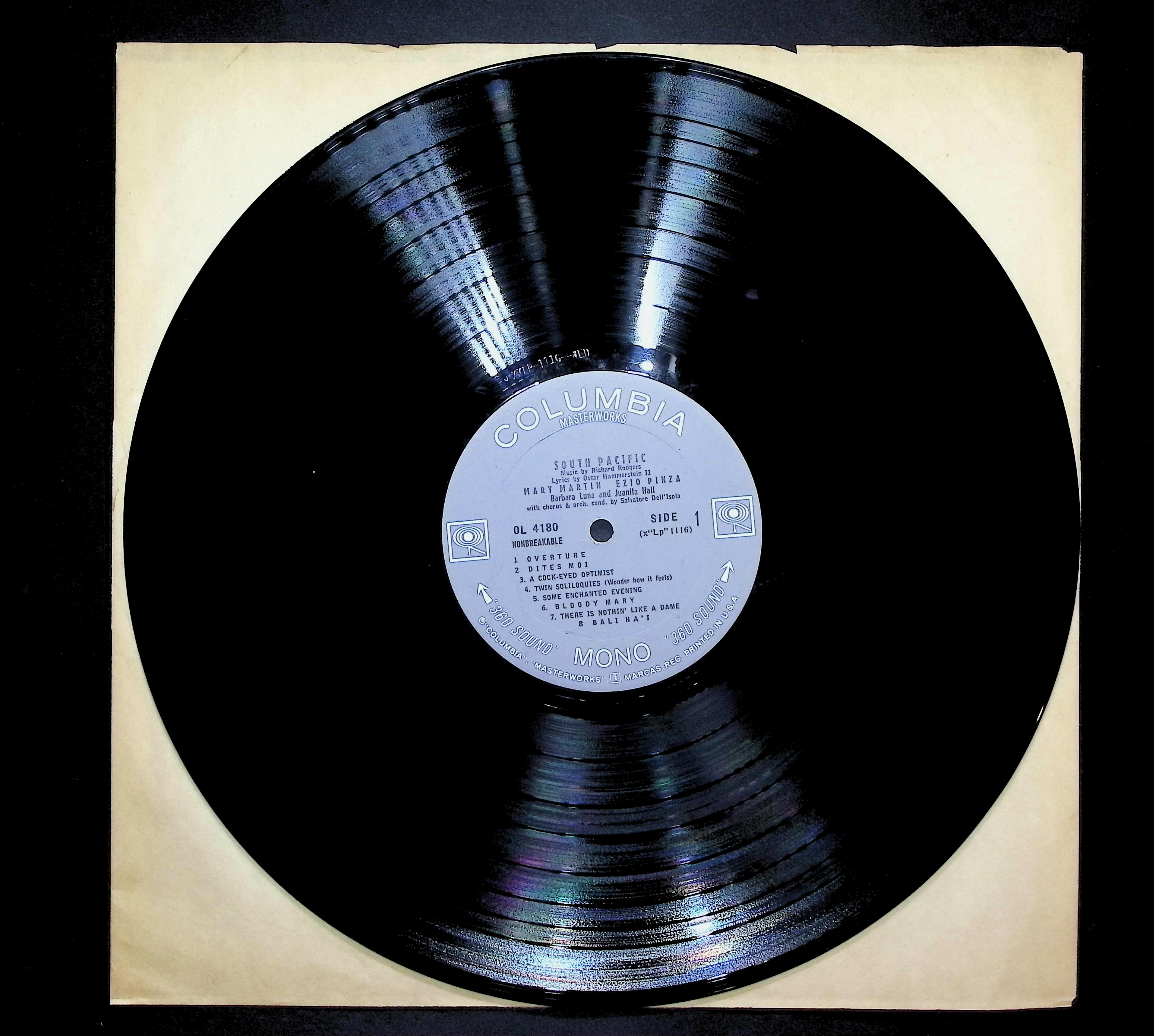 Mary Martin South Pacific 1958 LP Pop Side 1 & 2 — image 3