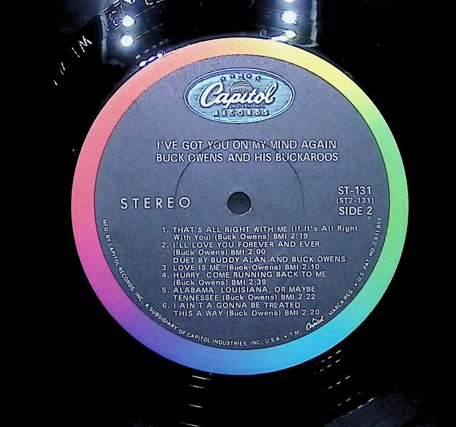 Buck Owens And His Buckaroos I've Got You On My Mind Again 1968 LP  — image 2