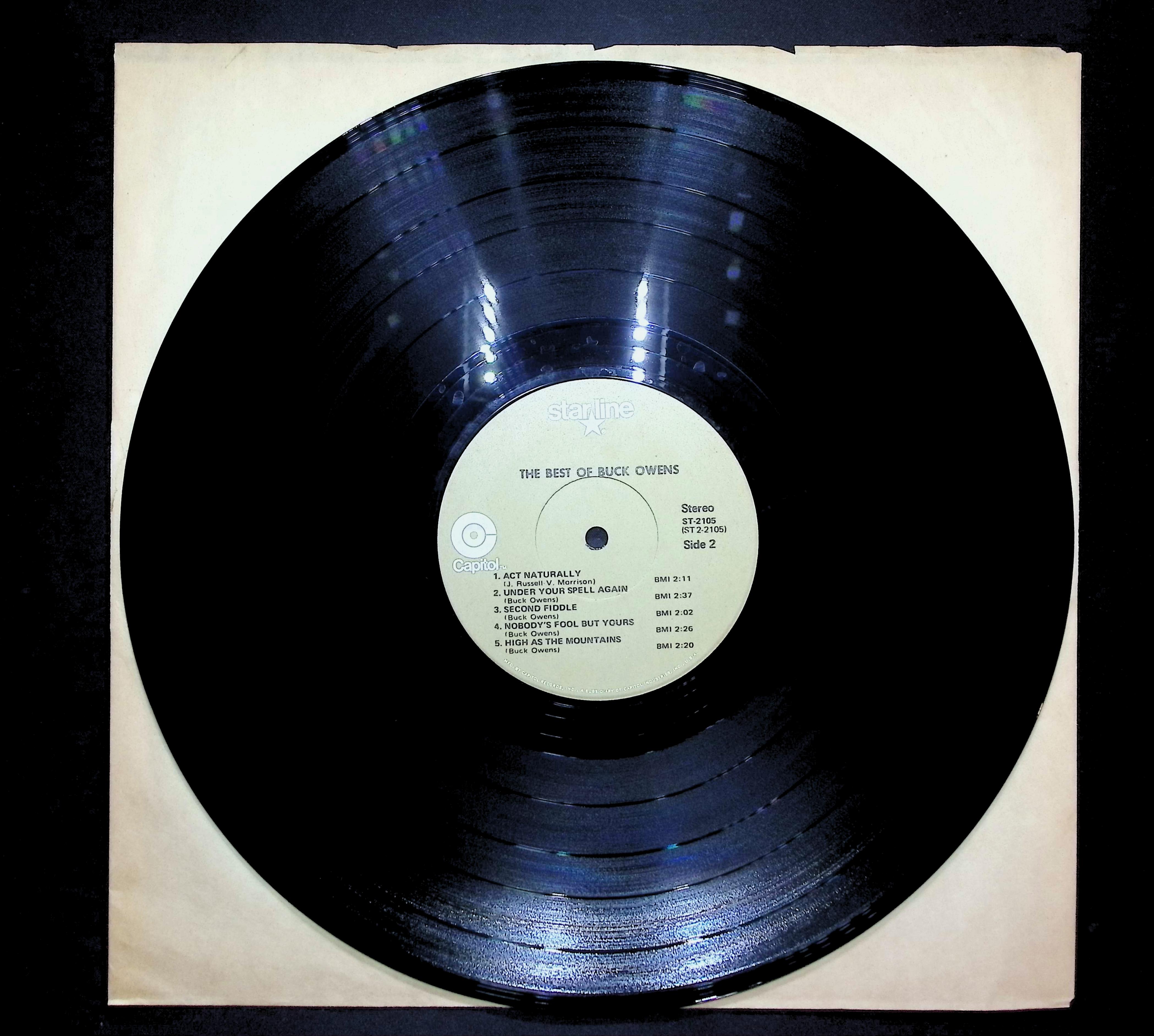 The Best Of Buck Owens LP Folk, World, & Country Side 1 & 2