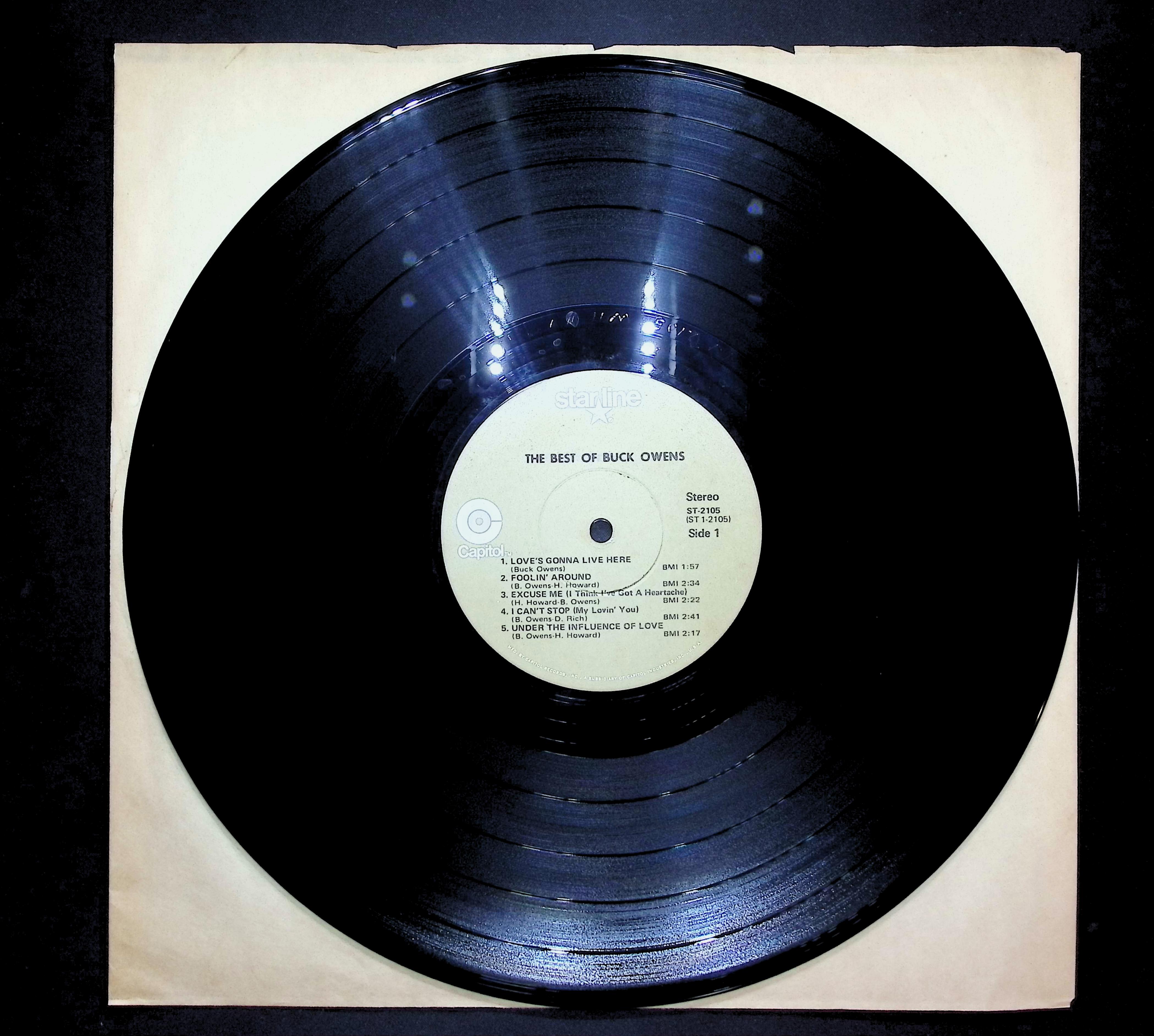The Best Of Buck Owens LP Folk, World, & Country Side 1 & 2  — image 3