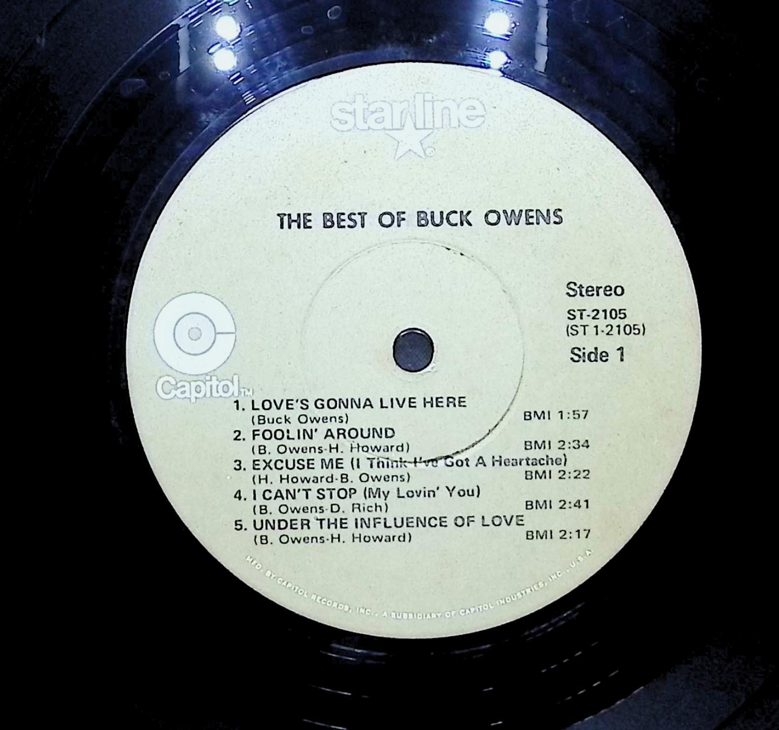 The Best Of Buck Owens LP Folk, World, & Country Side 1 & 2  — image 4
