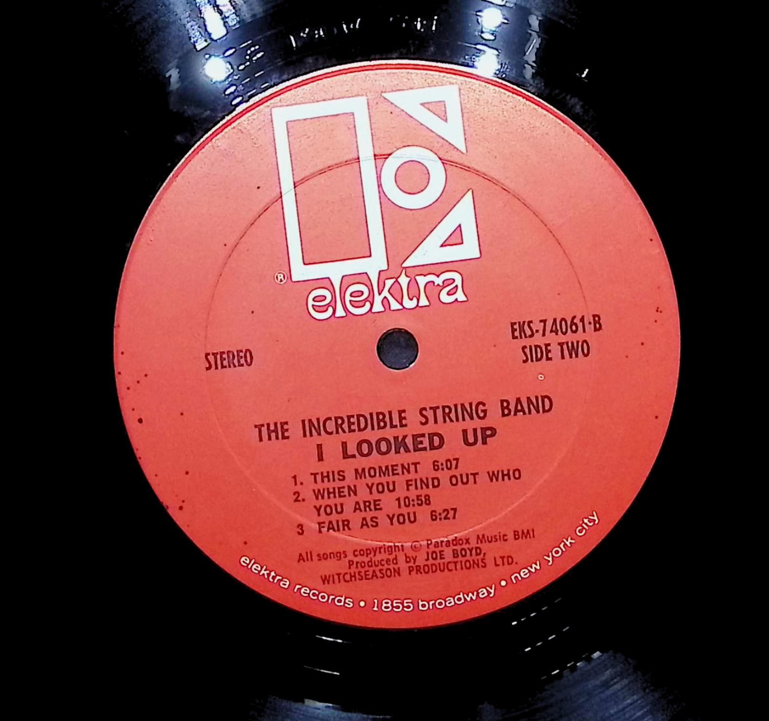 The Incredible String Band I Looked Up 1970 LP Rock Side One & Two — image 2