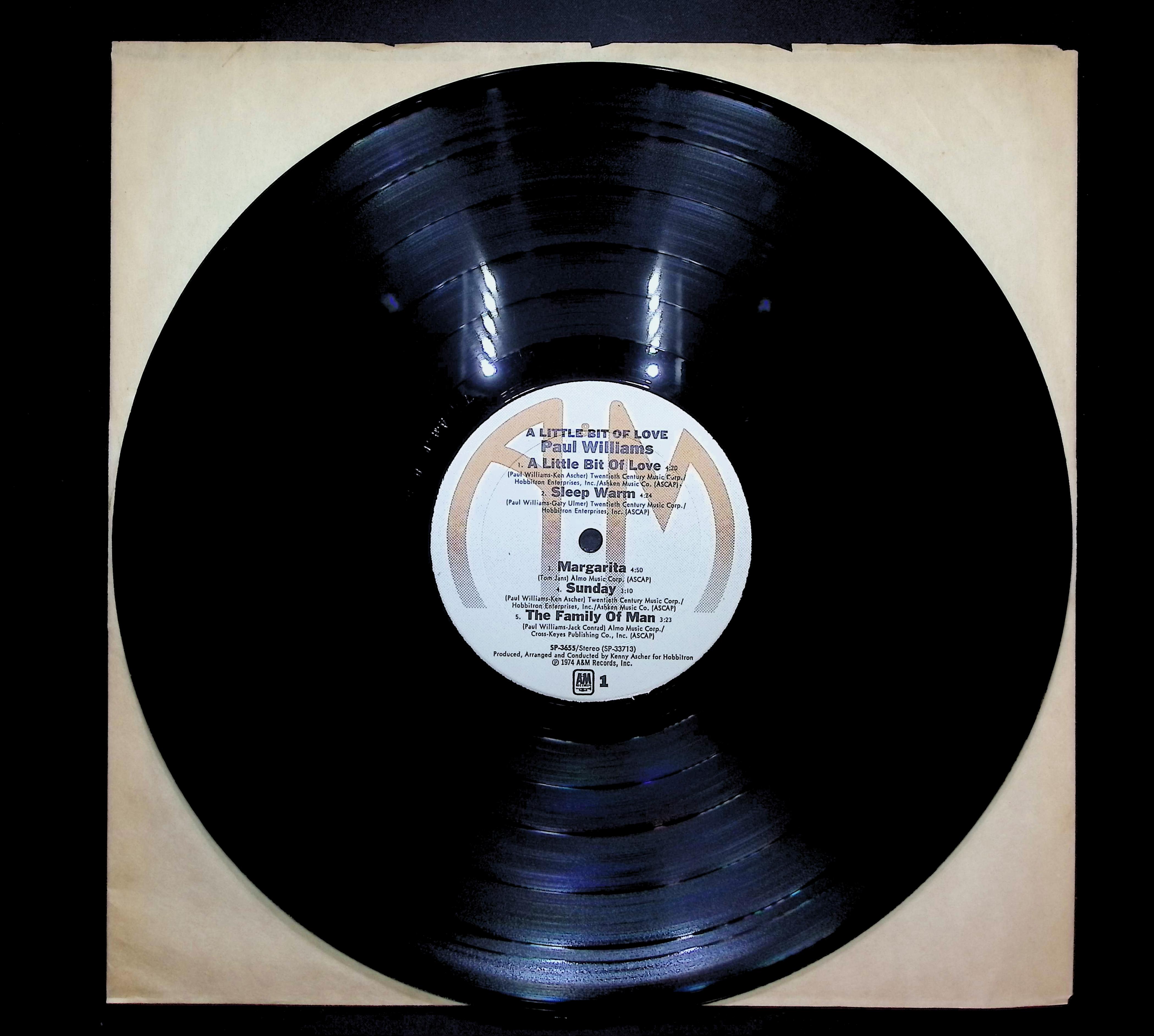 Paul Williams A Little Bit Of Love 1974 LP Rock Side 1 & 2