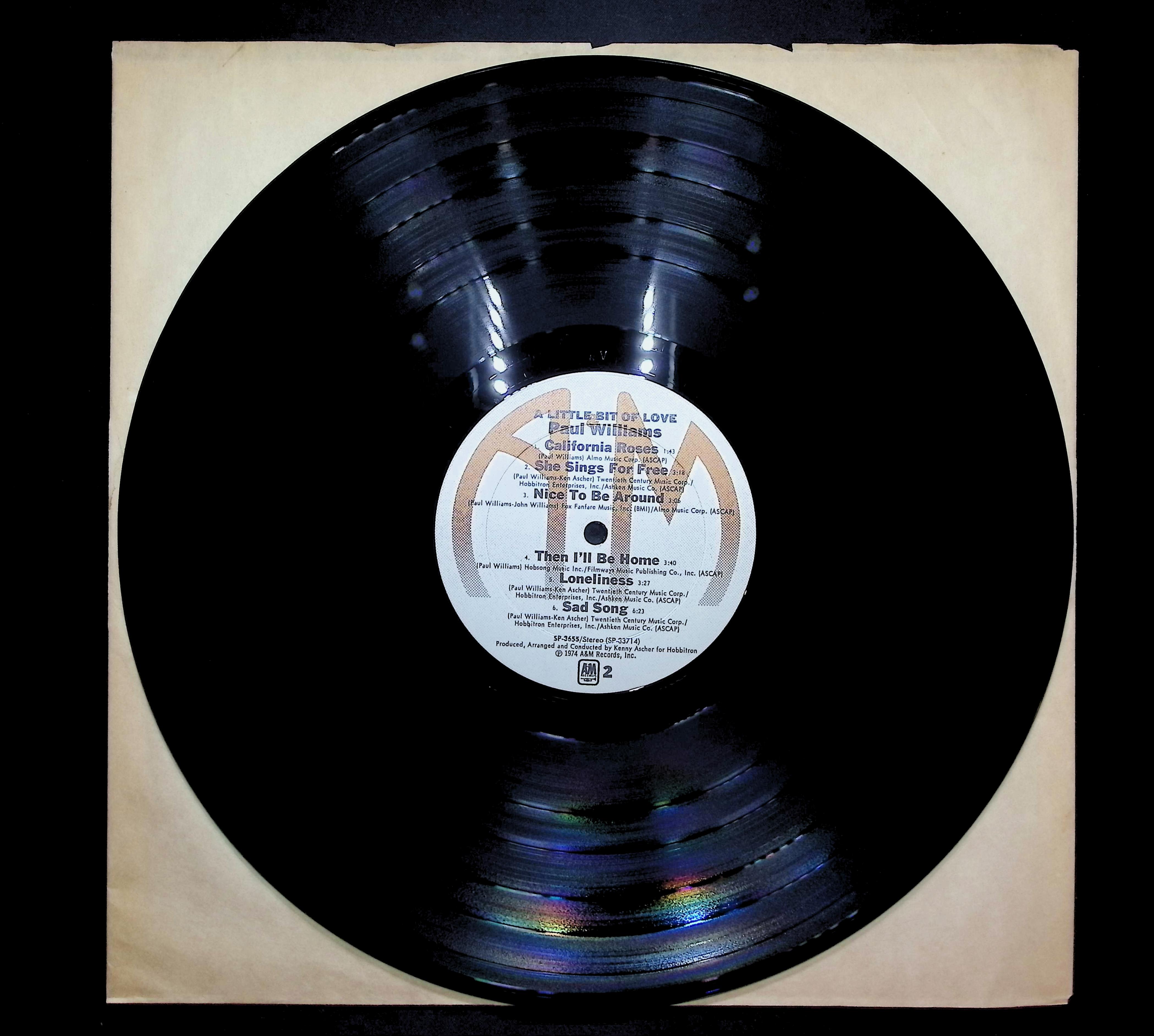 Paul Williams A Little Bit Of Love 1974 LP Rock Side 1 & 2  — image 3