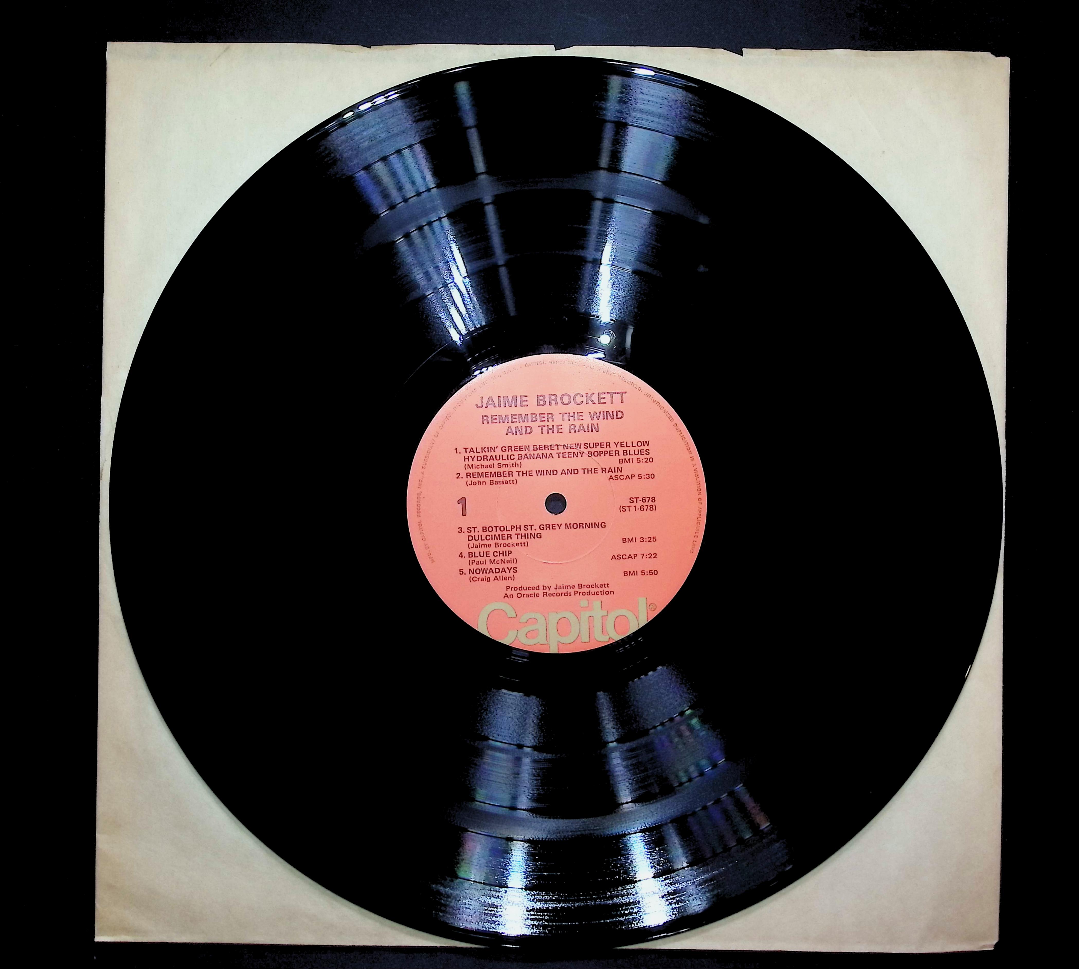 Jaime Brockett Remember The Wind And The Rain 1971 LP Folk, World, & Country