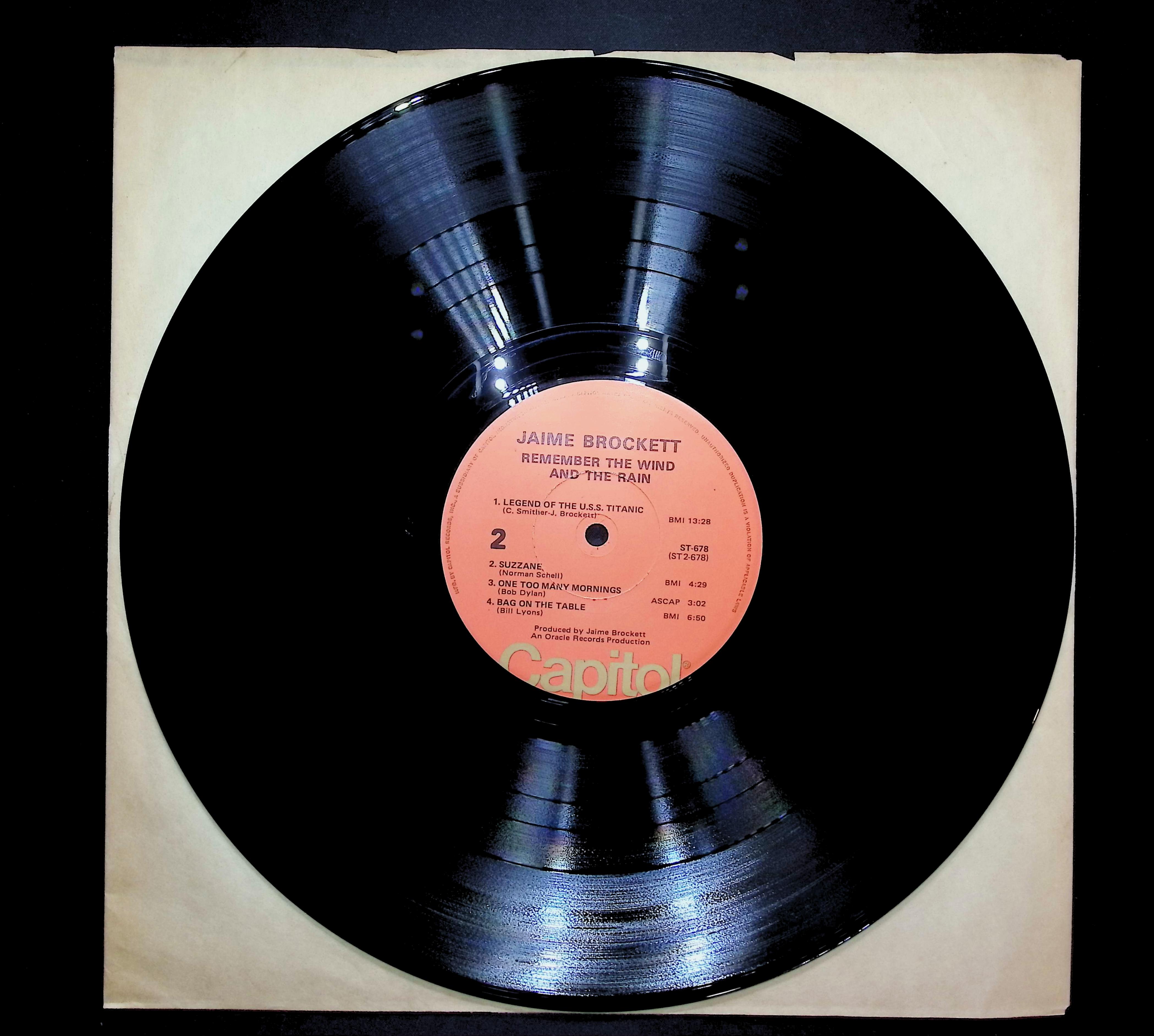 Jaime Brockett Remember The Wind And The Rain 1971 LP Folk, World, & Country  — image 3