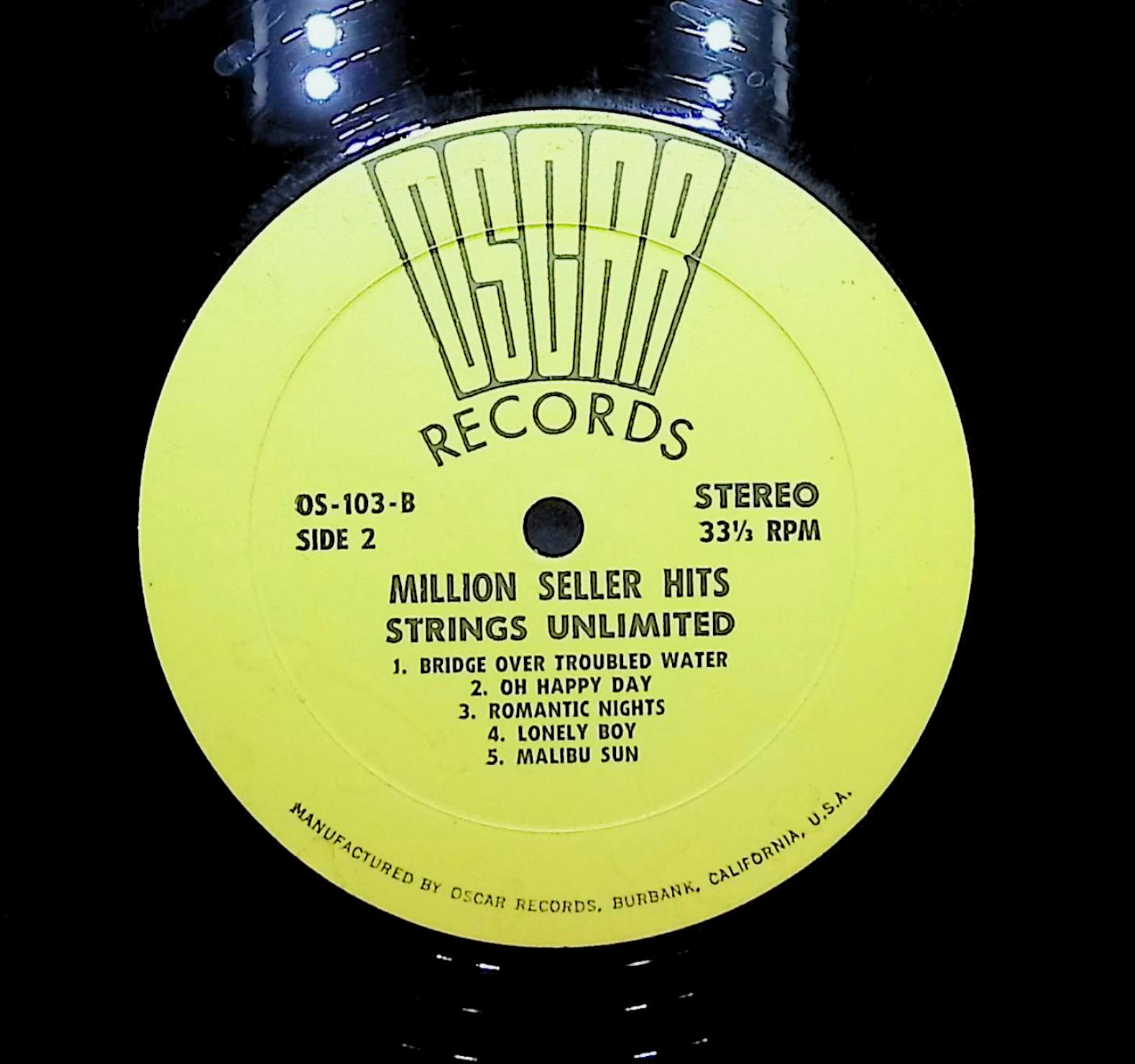 Strings Unlimited- Million Seller Hits 1972 LP Pop Side 1 & 2 — image 2