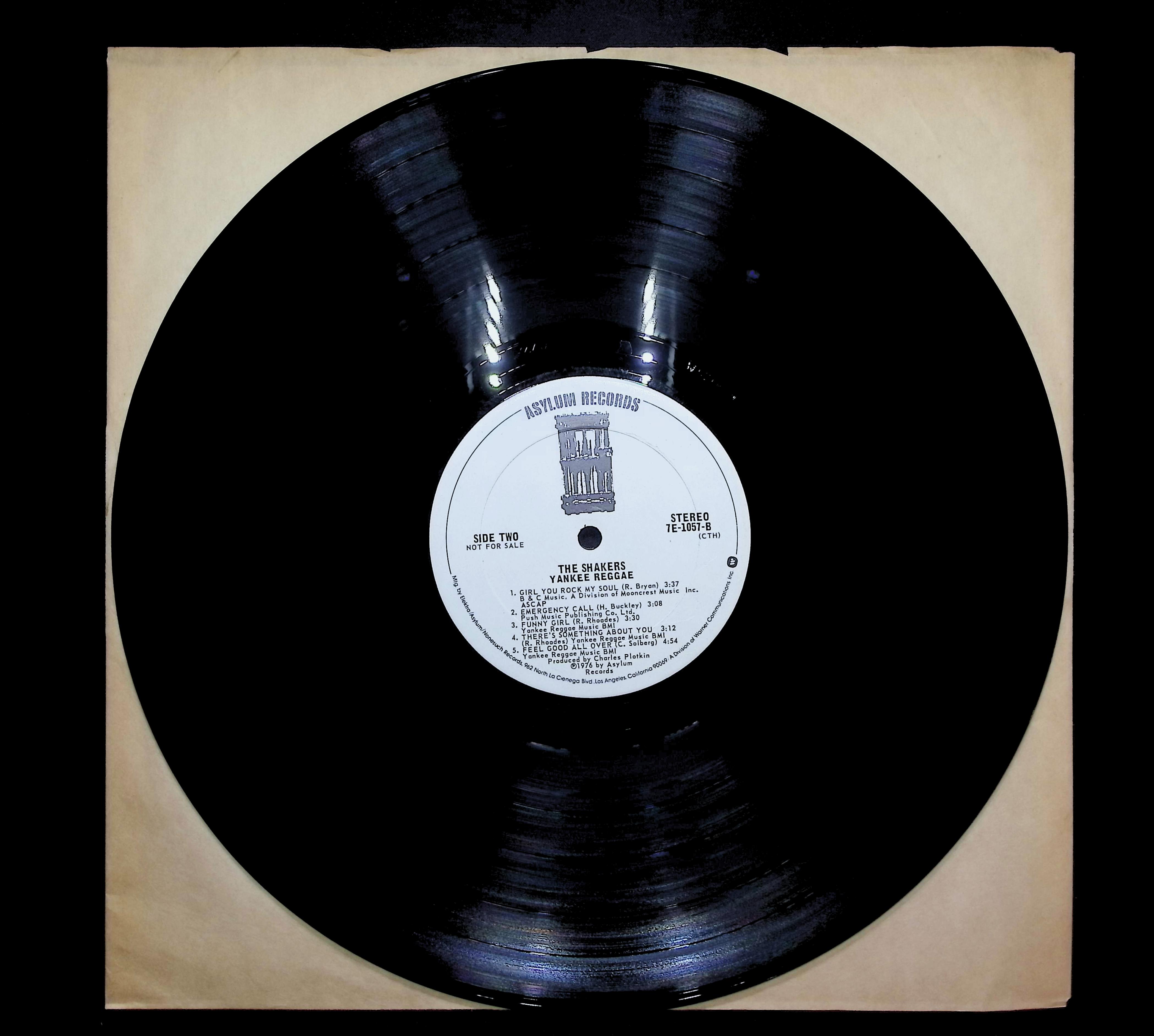 The Shakers Yankee Reggae 1976 LP Reggae Side One & Side Two