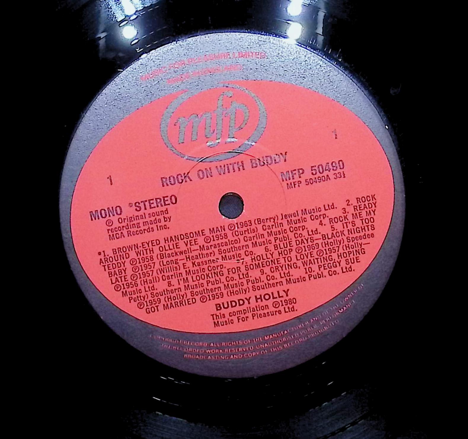 Buddy Holly Rock On With Buddy 1980 LP Rock Side 1 & 2 — image 2
