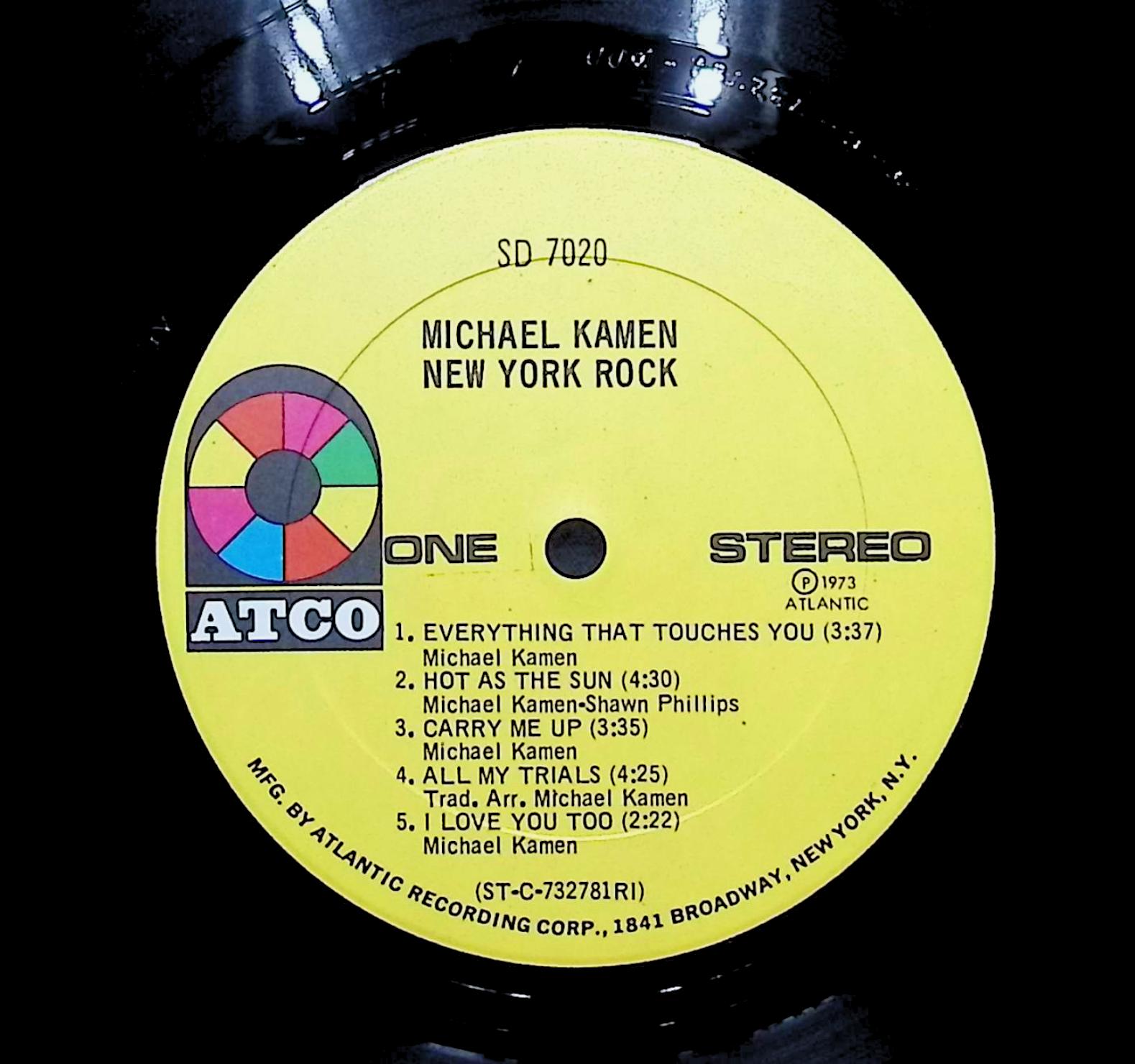Michael Kamen New York Rock 1973 LP Rock Side One & Two  — image 2
