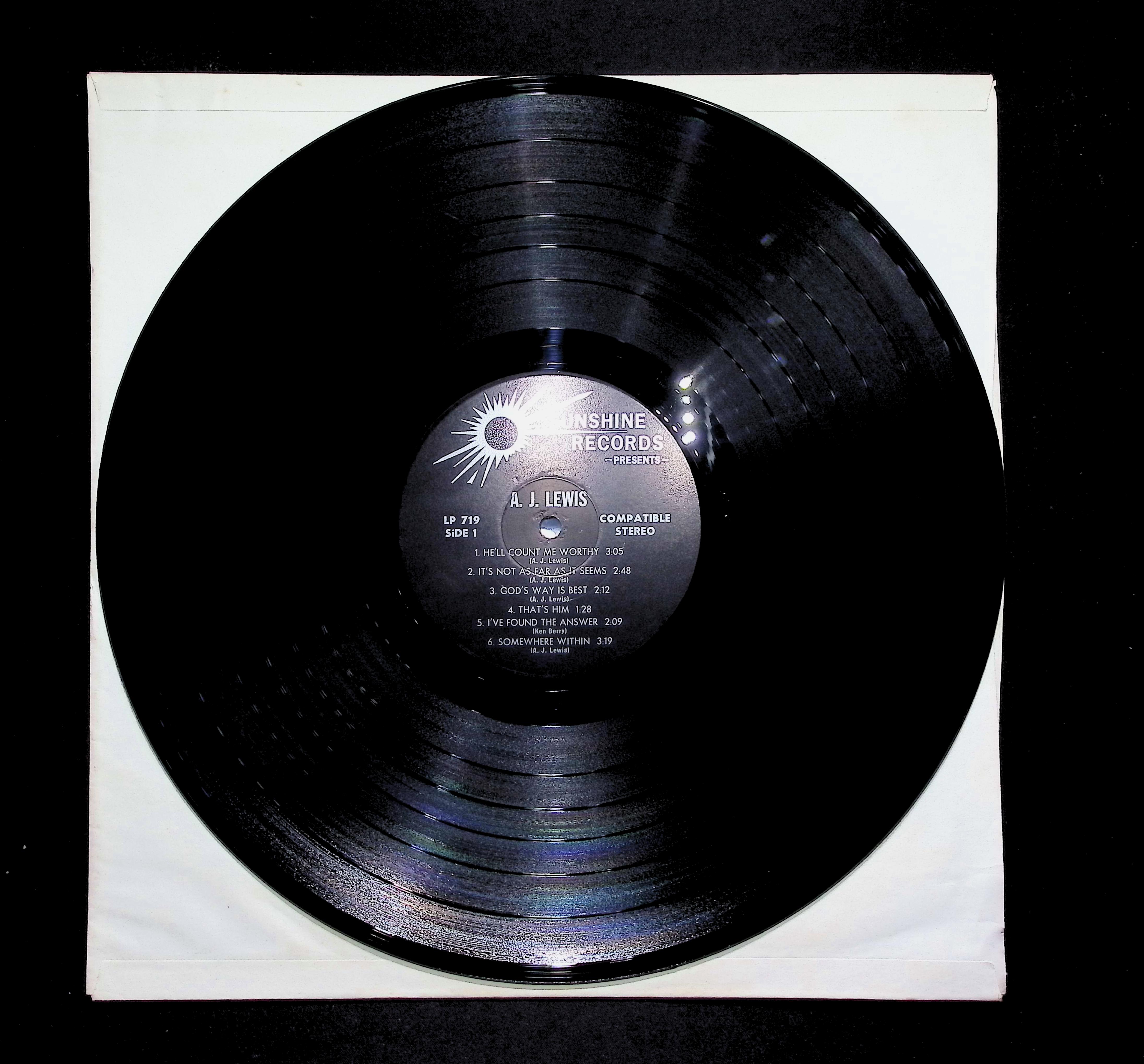 A. J. Lewis He’ll Count Me Worthy LP — image 5