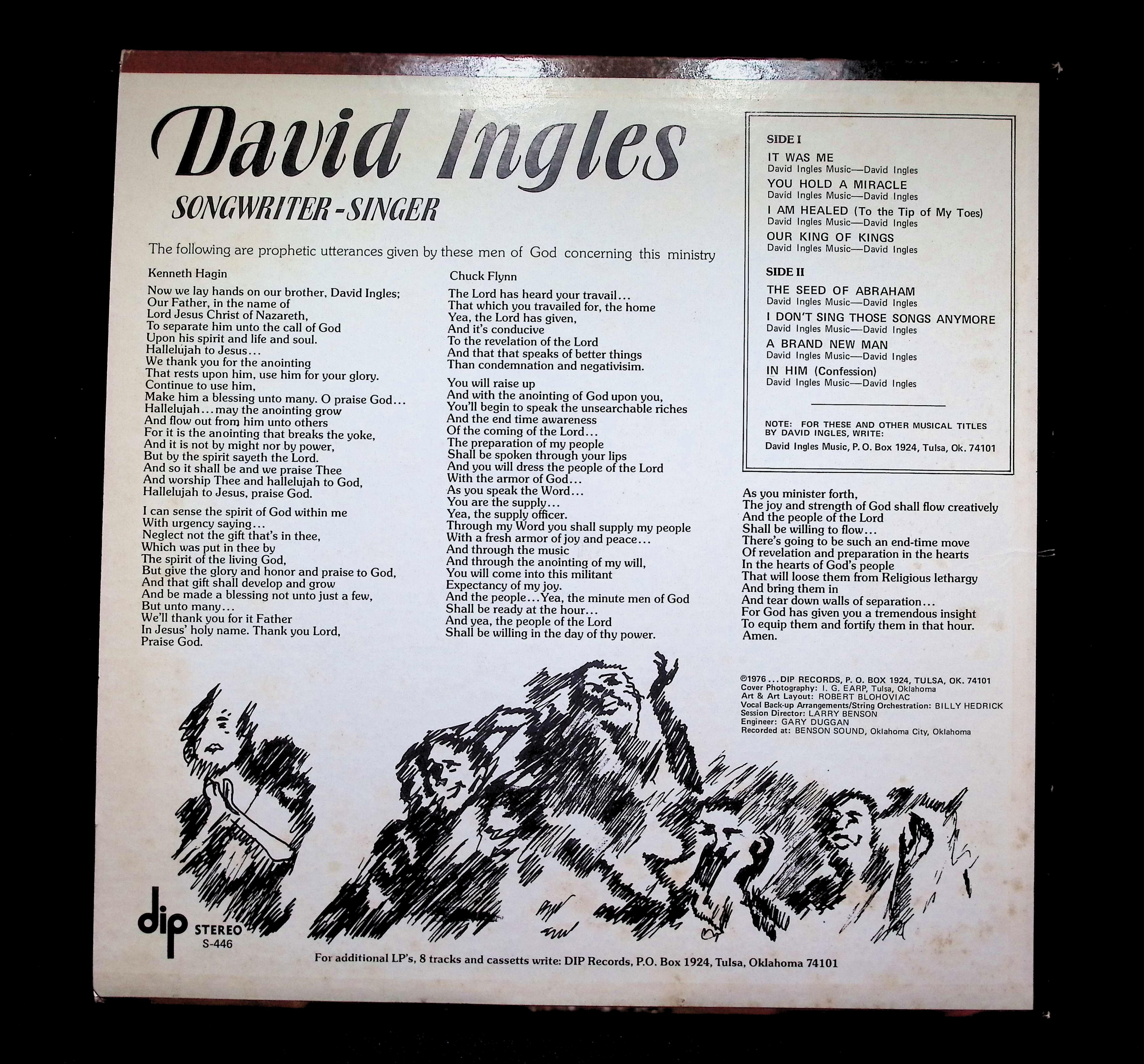 David Ingles Songwriter-Singer LP 1976 — image 2