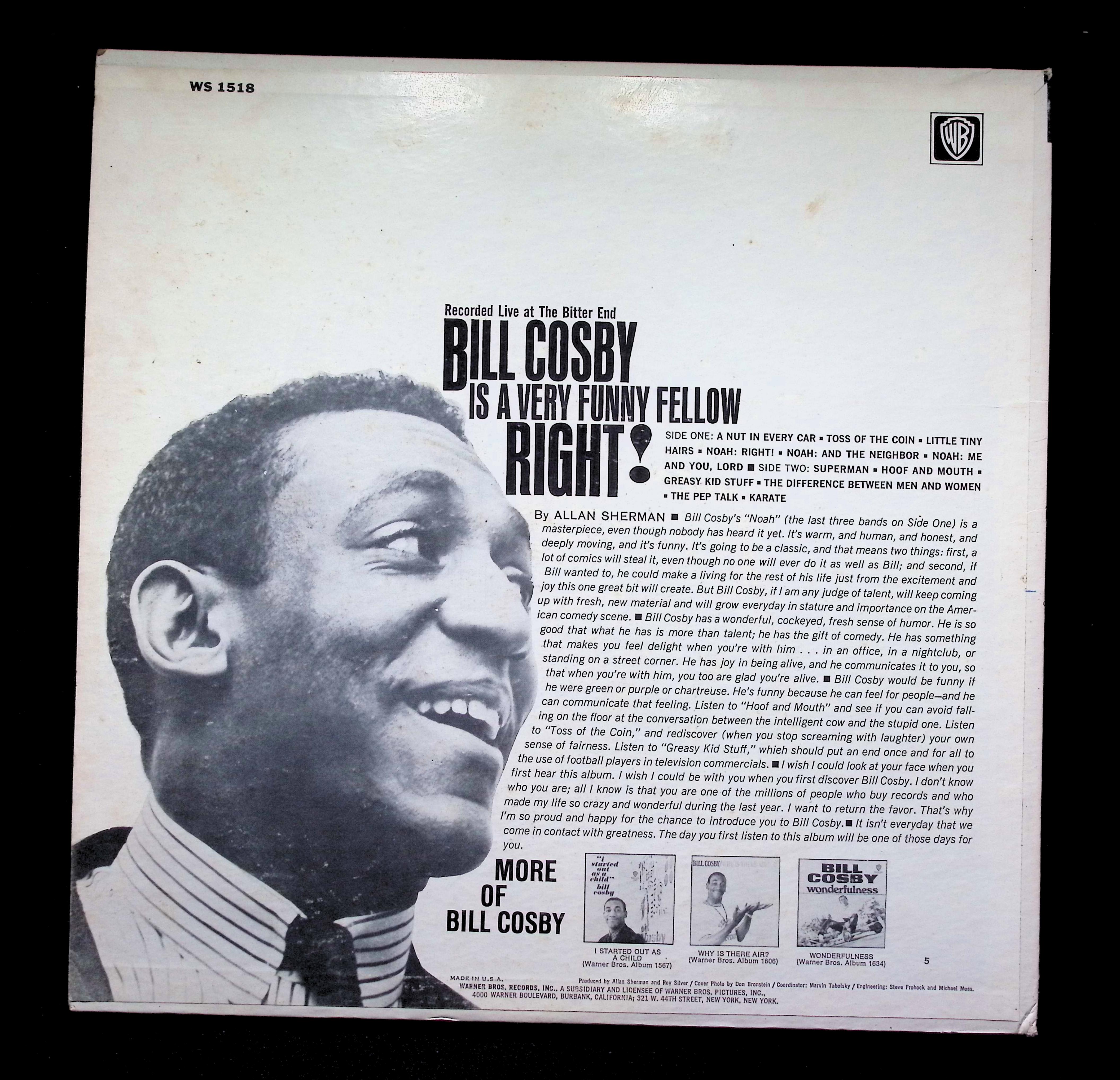 Bill Cosby Is A Very Funny Fellow LP Unknown — image 2