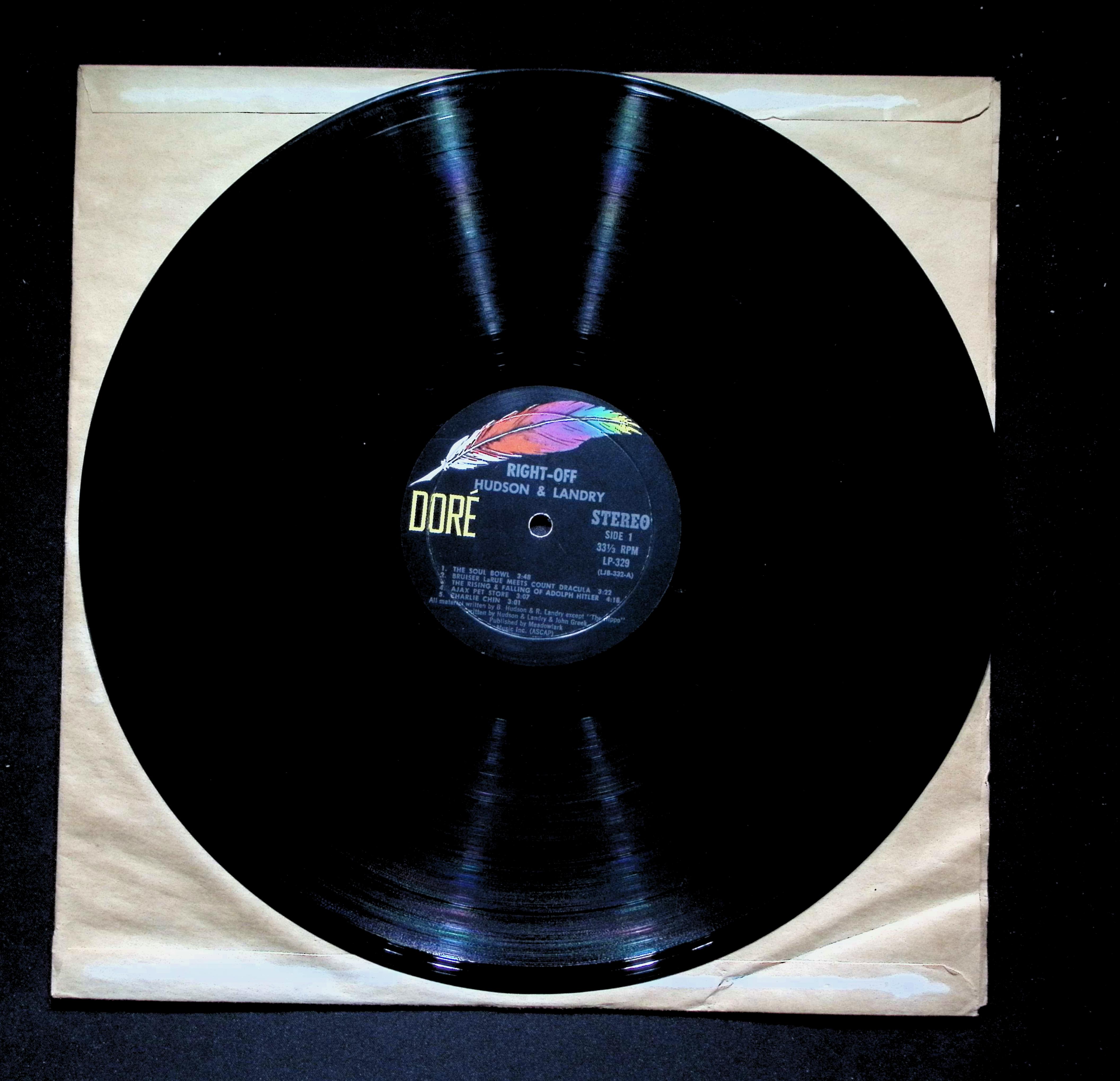 Hudson & Landry Right Off LP 1973 — image 4