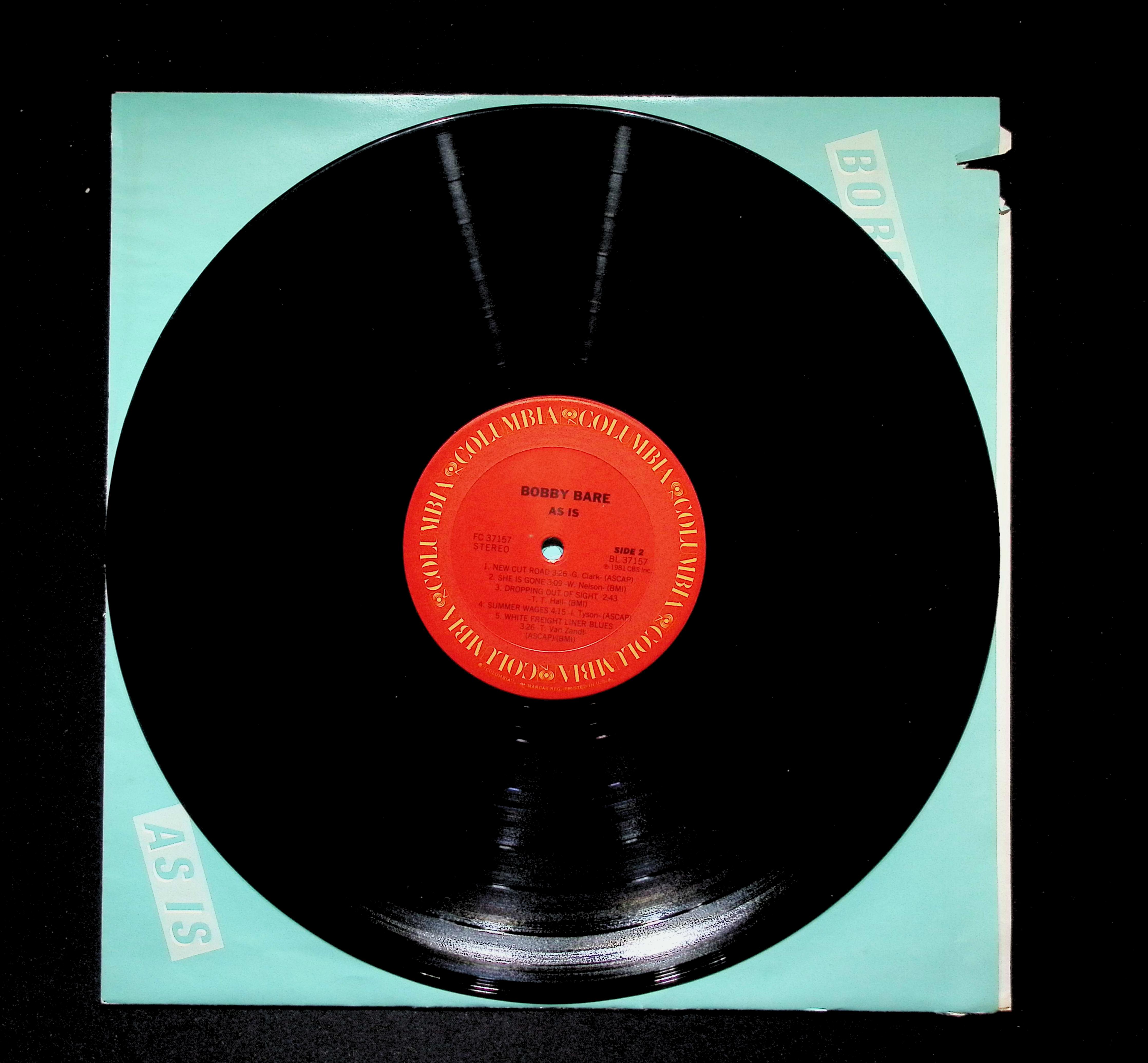 Bobby Bare As Is LP 1981 Columbia Country Folk — image 4