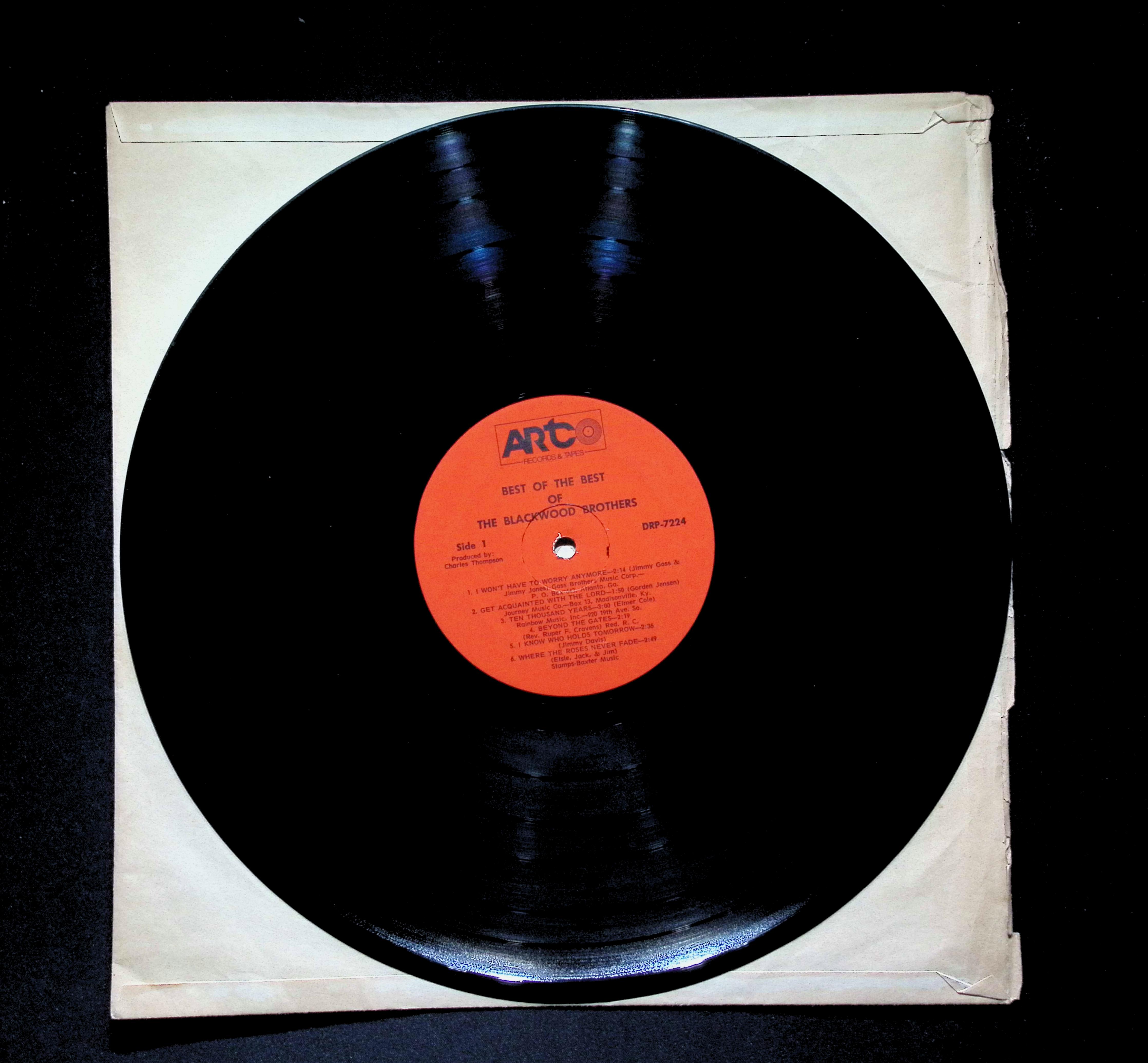 The Blackwood Brothers Best Of LP 1973 Artco Gospel — image 4