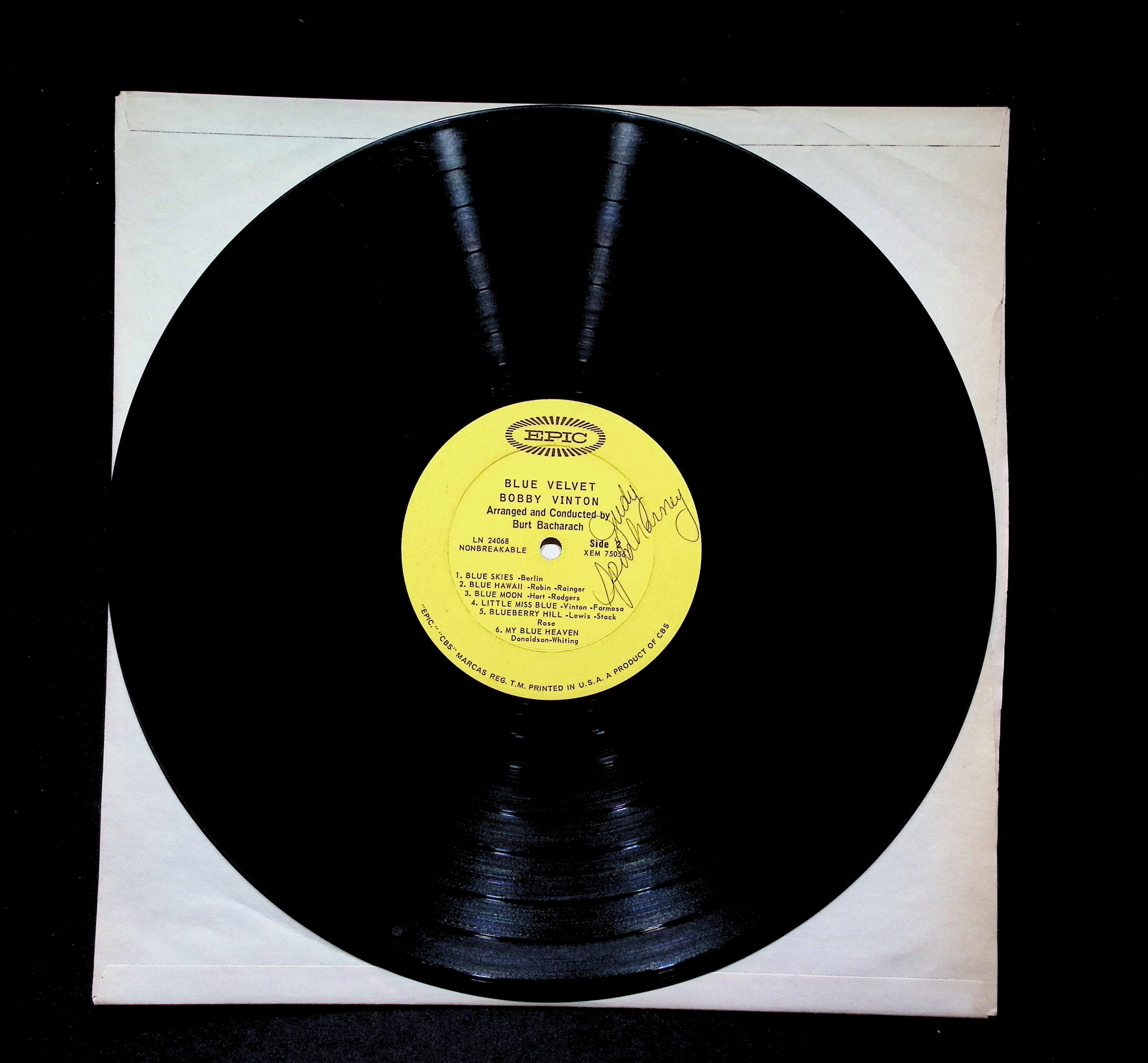 Bobby Vinton Blue Velvet LP 1963 Epic Pop Rock — image 5