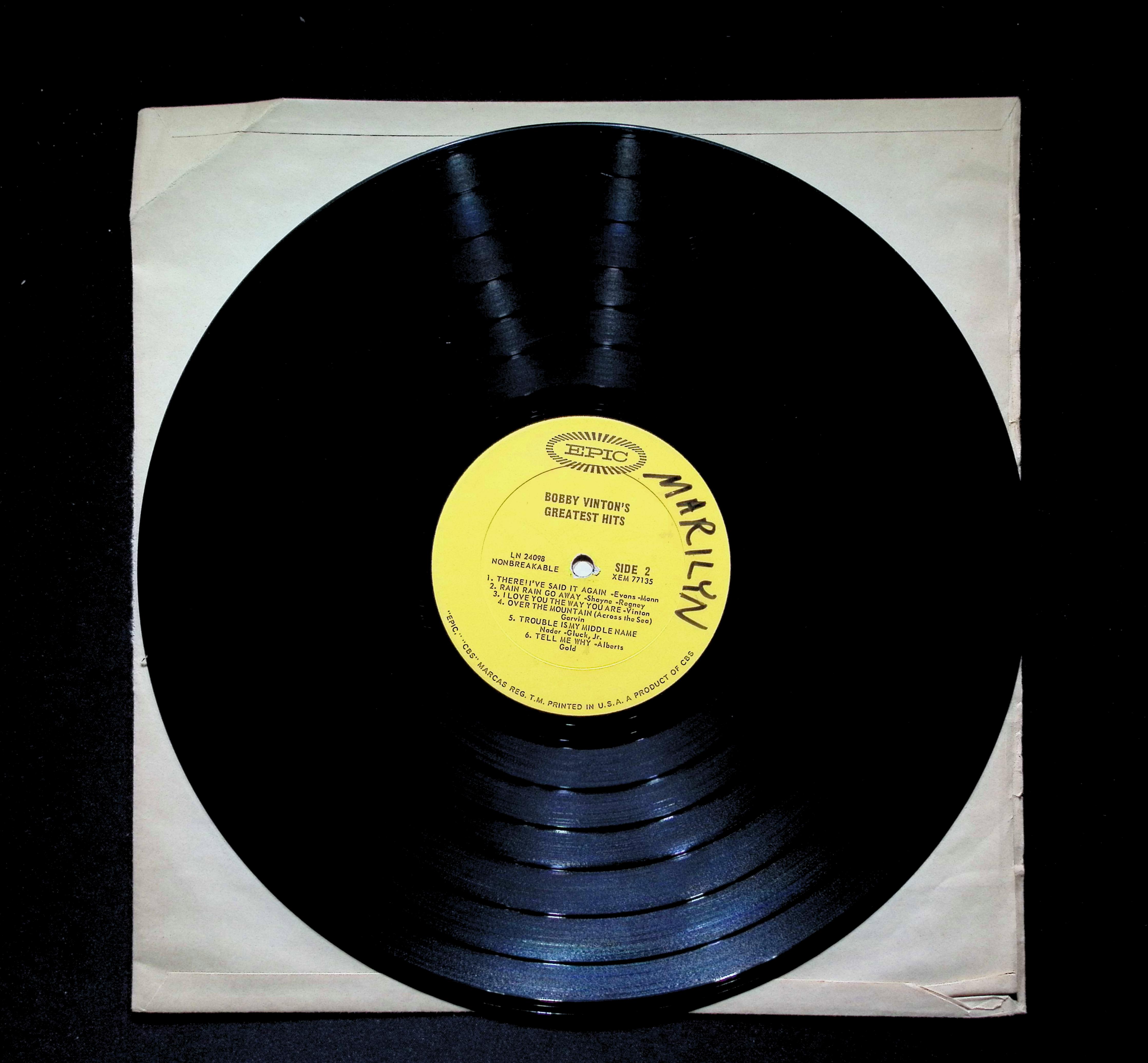 Bobby Vinton Greatest Hits LP 1964 Epic Pop Vocal — image 4