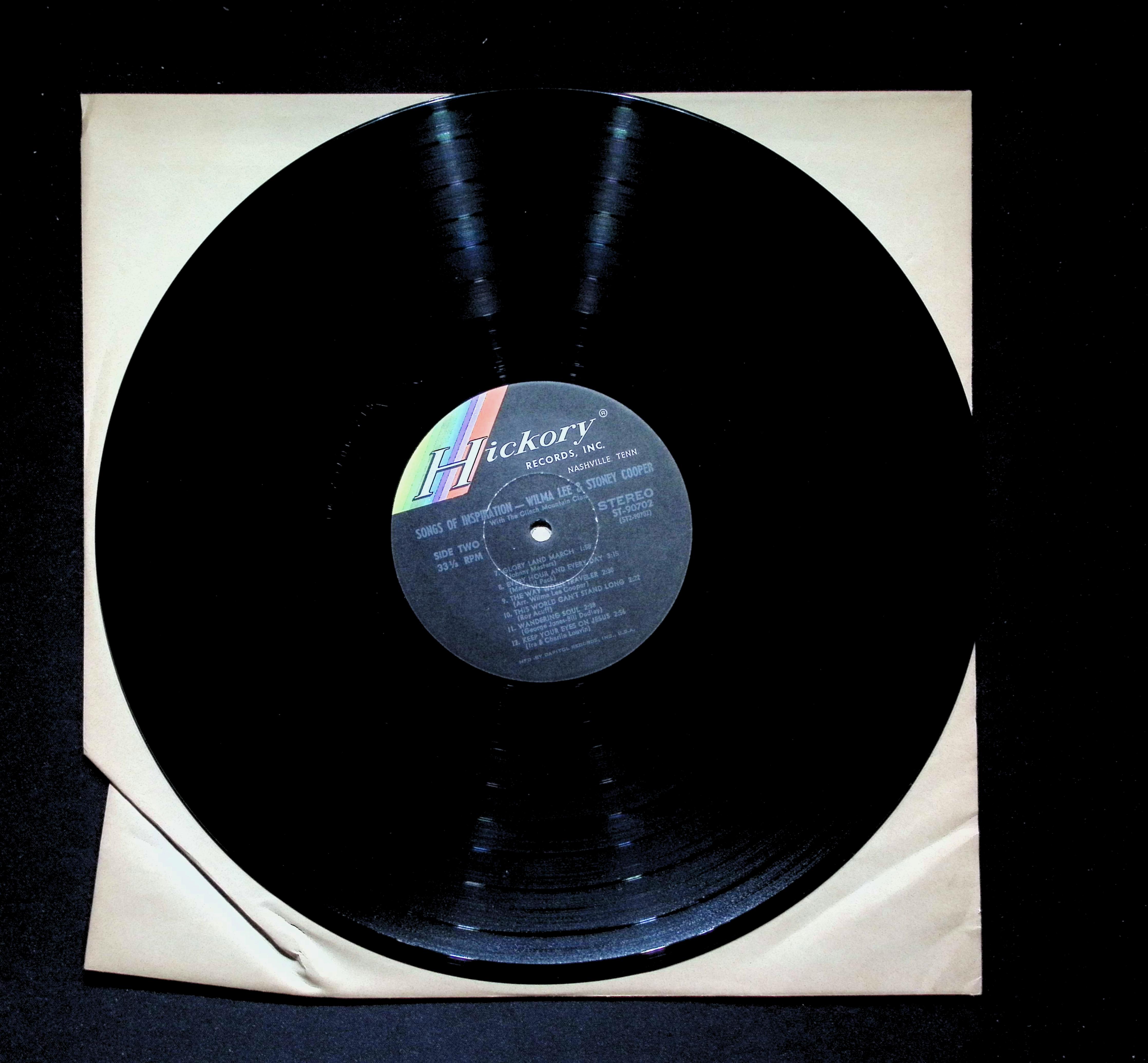 Wilma Lee & Stoney Cooper Songs Of Inspiration LP Hickory Gospel — image 5