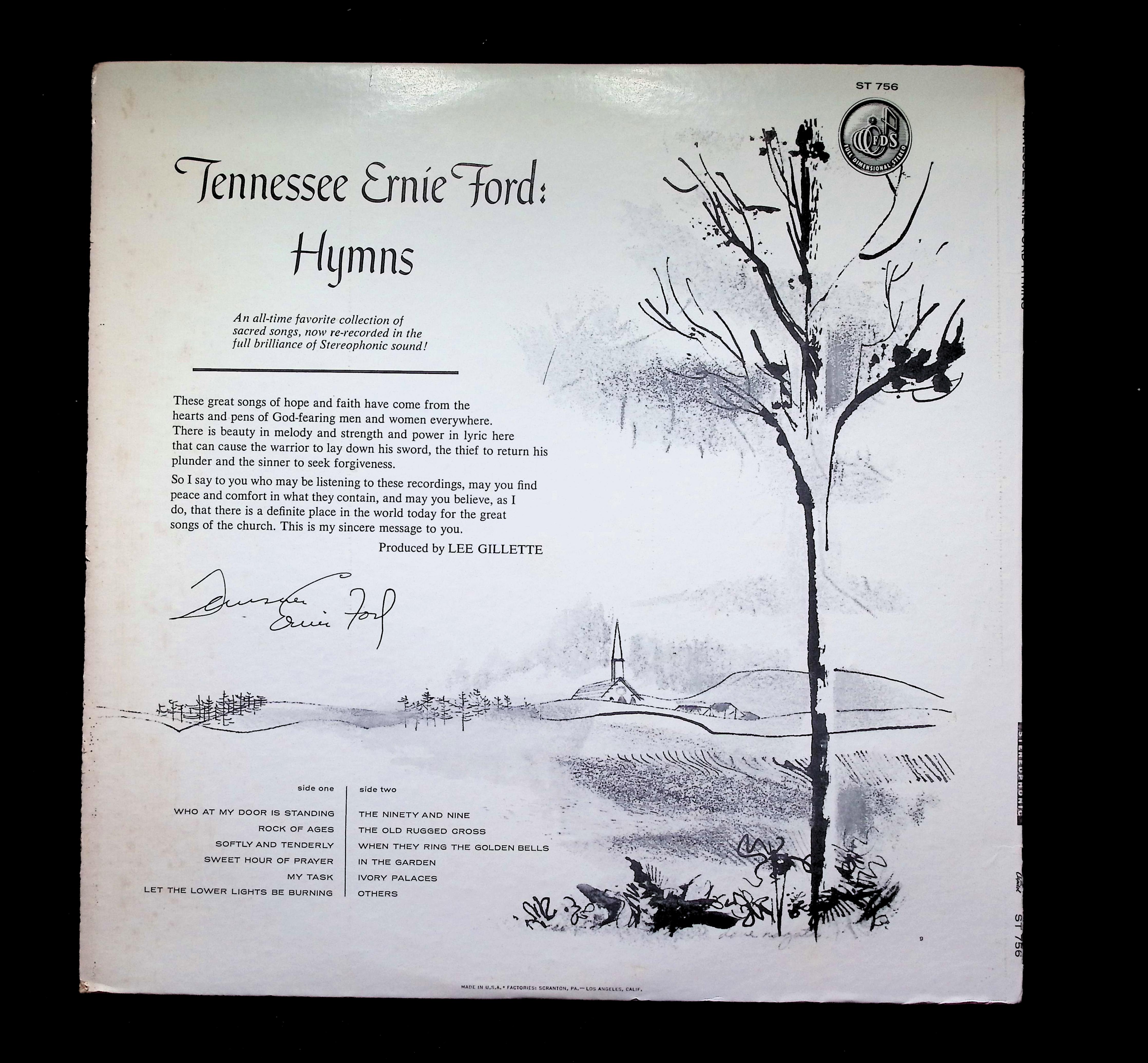 Tennessee Ernie Ford Hymns LP 0 Capitol Religious — image 2